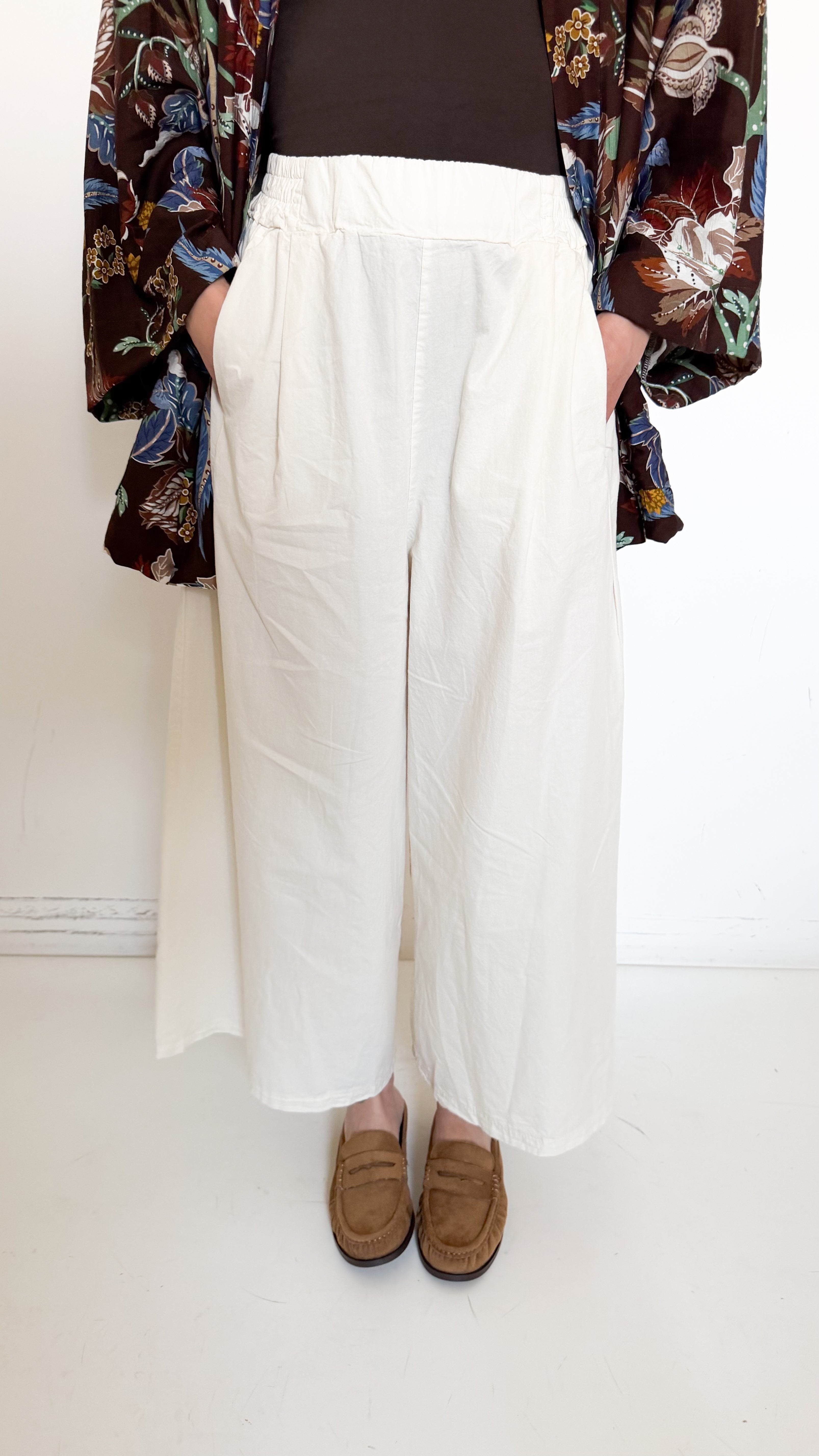 Pantaloni Culotte In Cotone