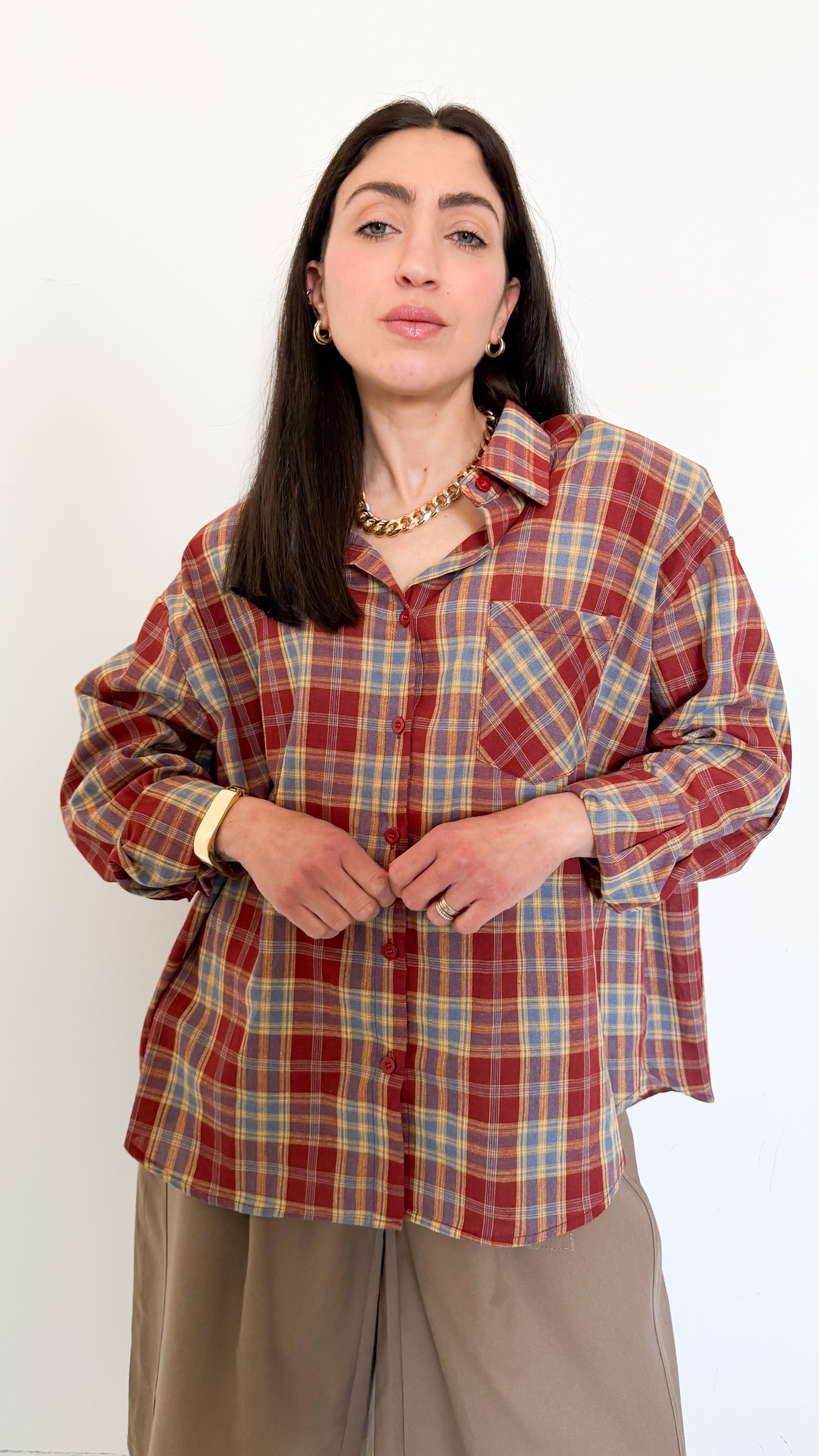 Camicia A Fantasia Con Spalline