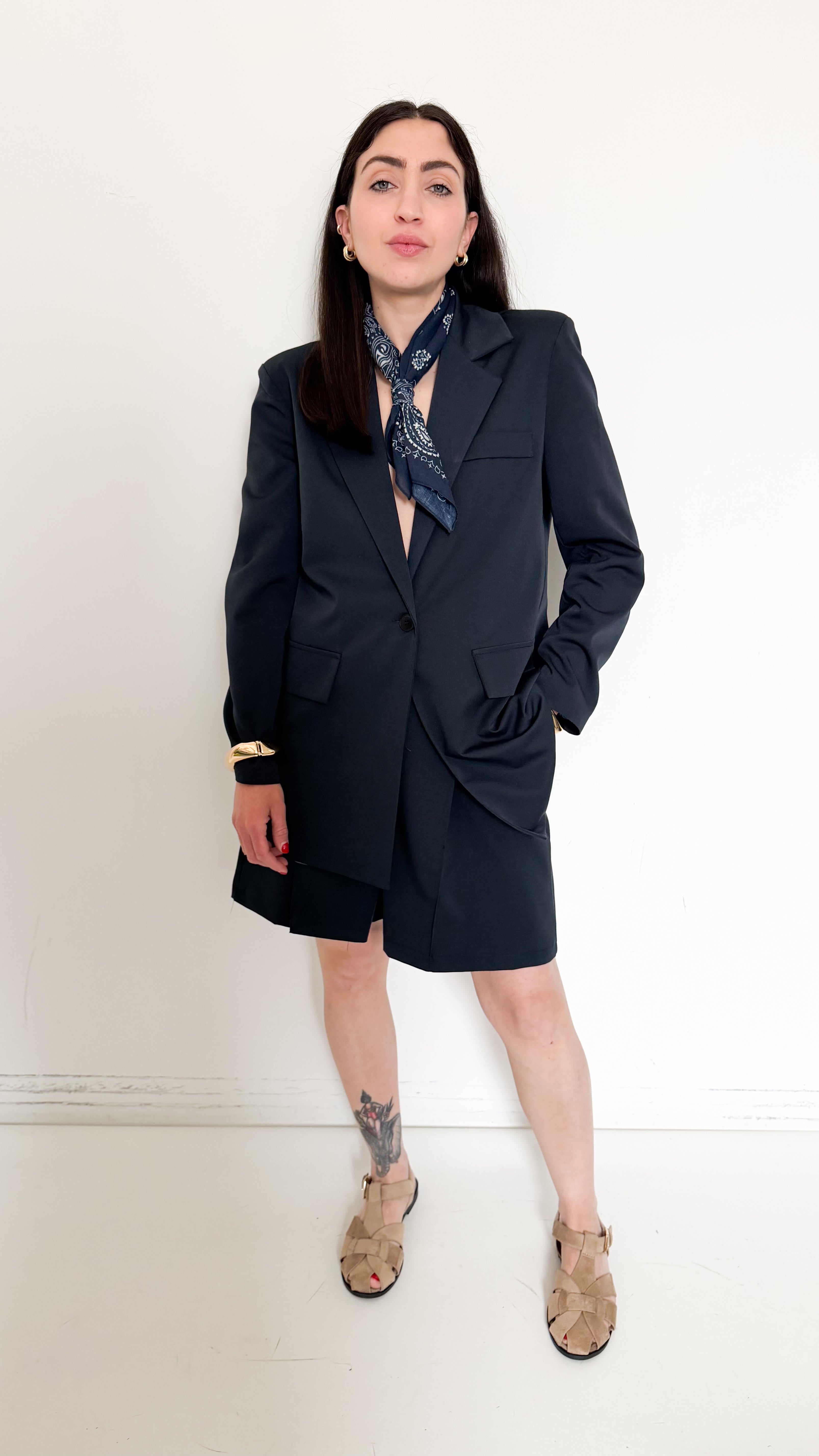 Tailleur Blu Con Bermuda