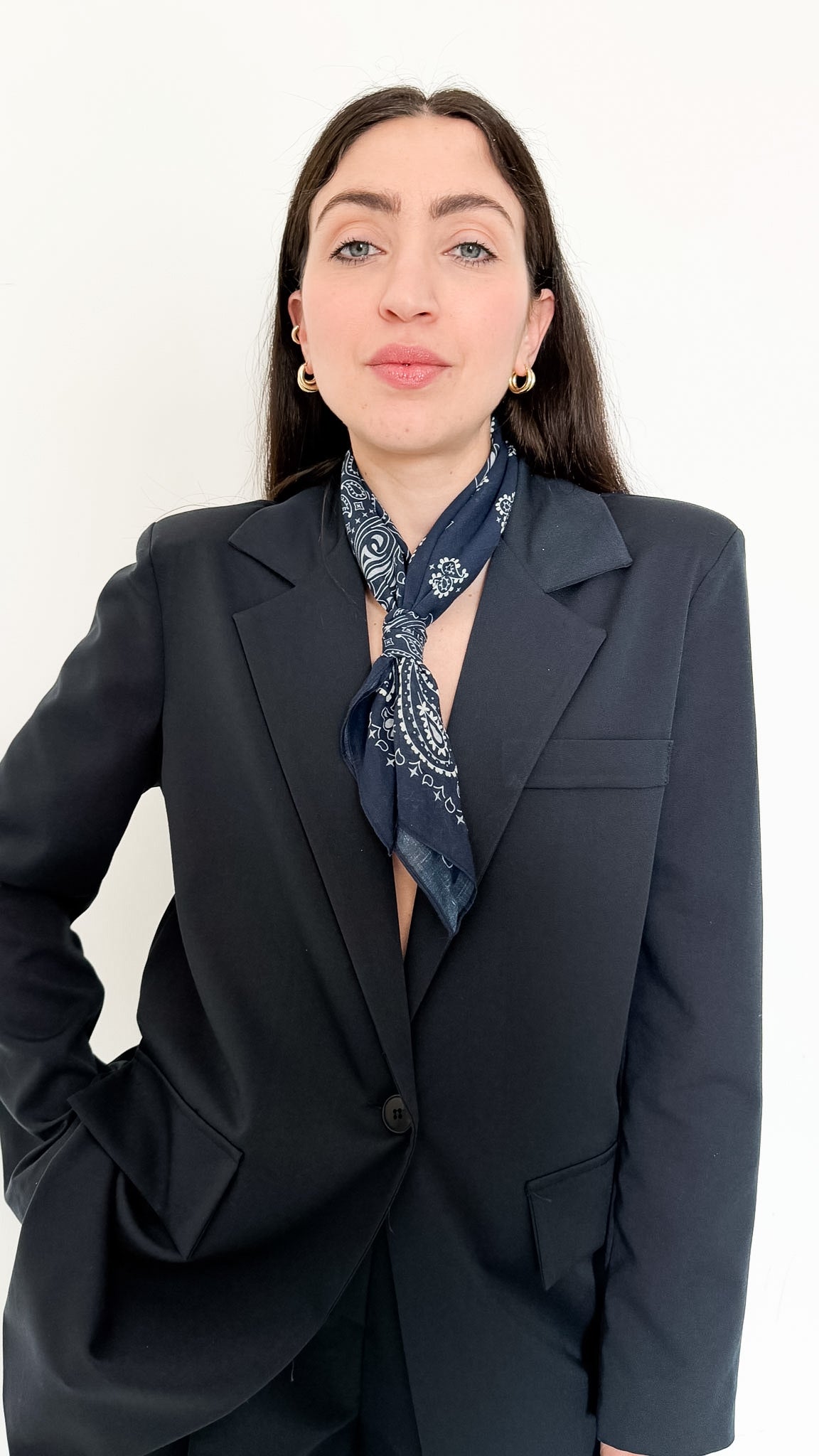 Foulard Blu In Cotone