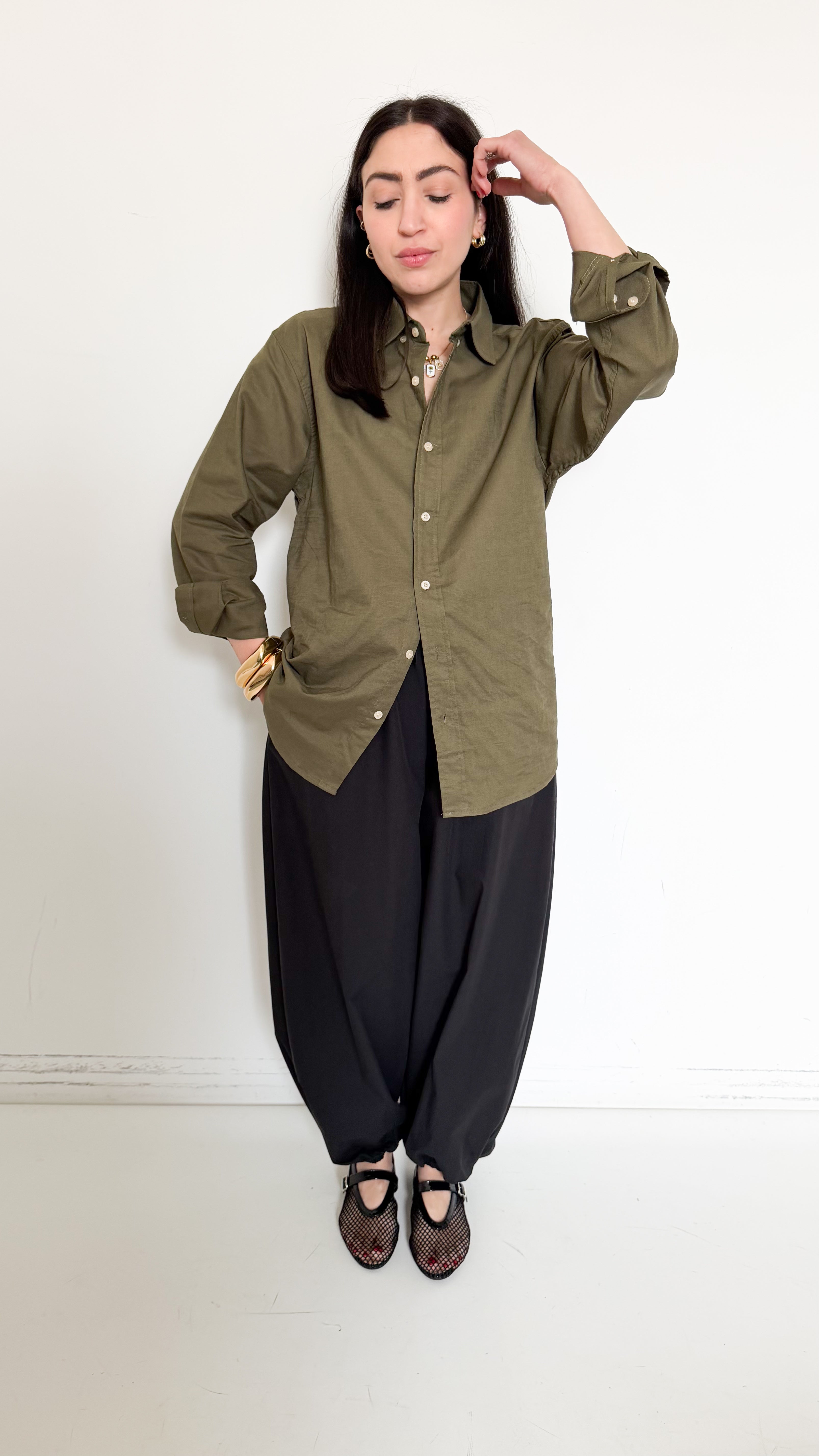 Pantaloni Bloomer Neri In Cotone