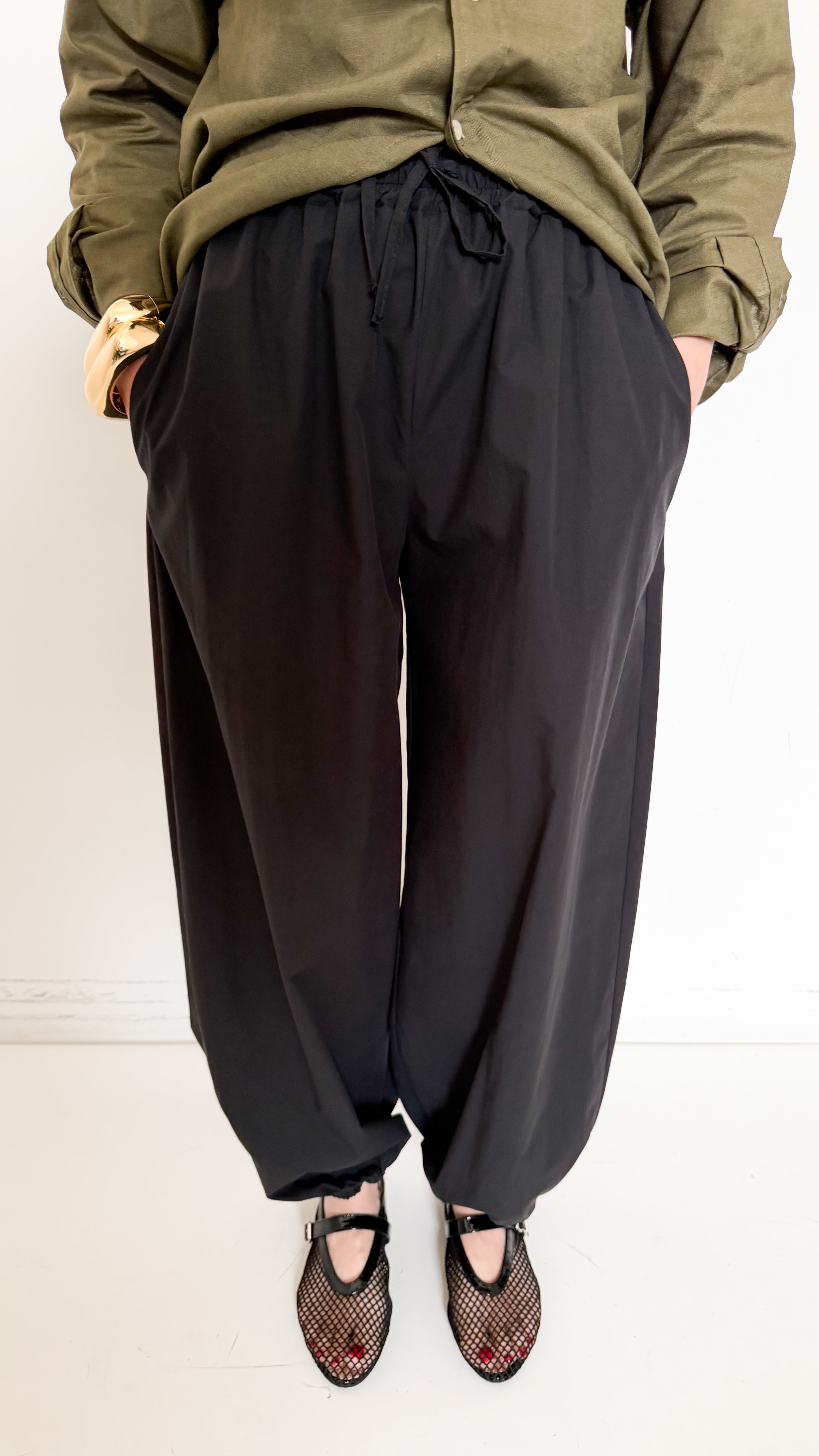 Pantaloni Bloomer Neri In Cotone