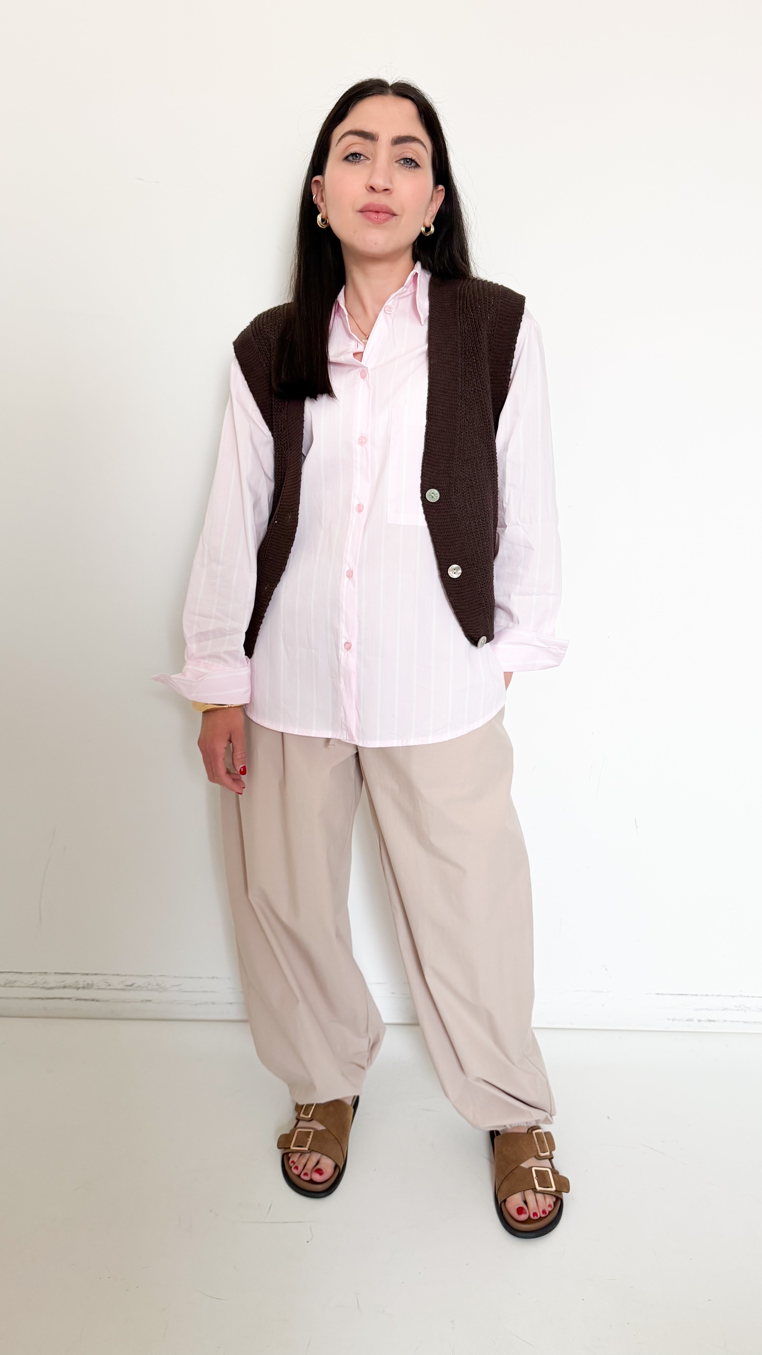 Pantaloni Bloomer Beige In Cotone