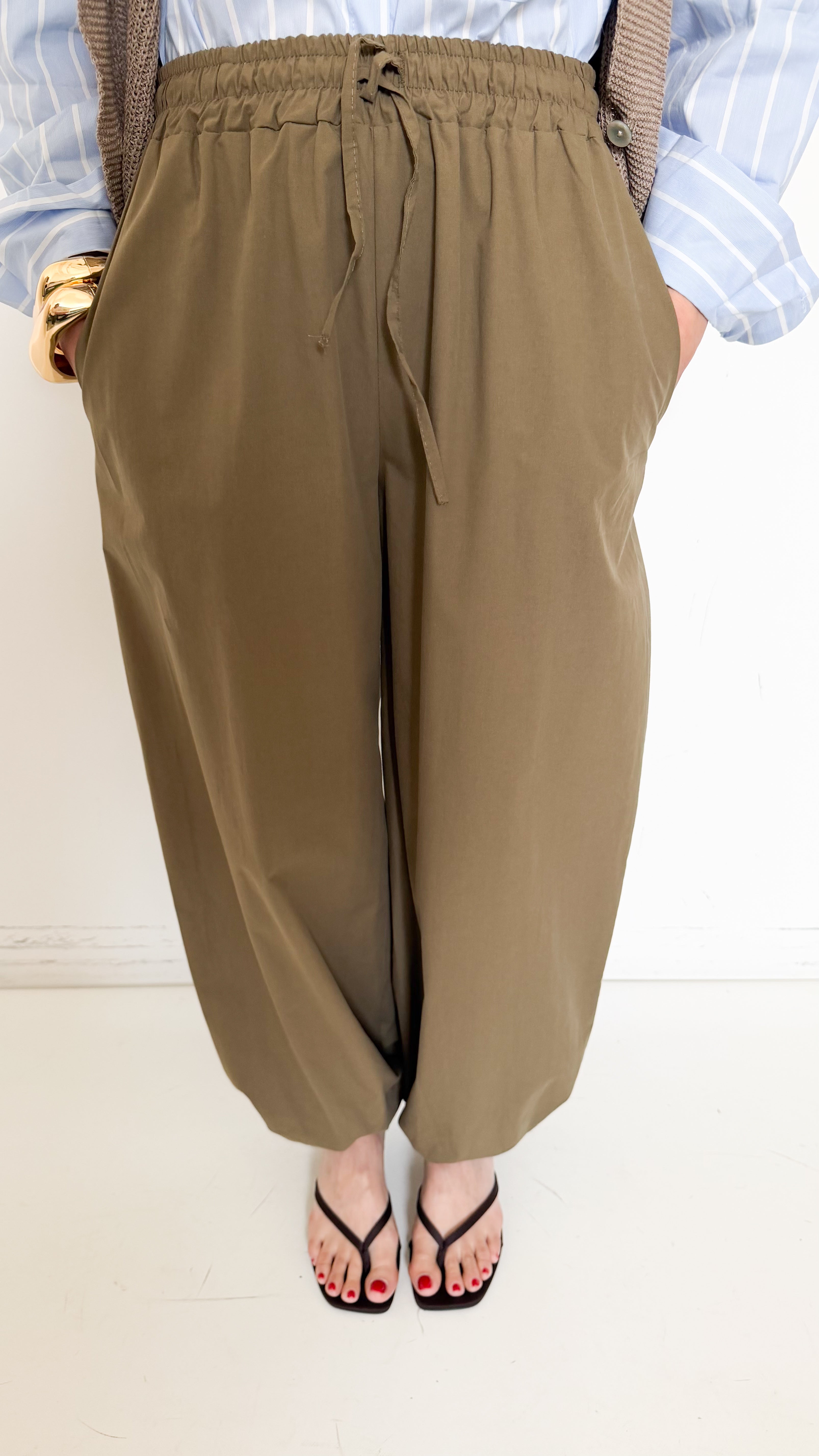 Pantaloni Bloomer Verdi In Cotone