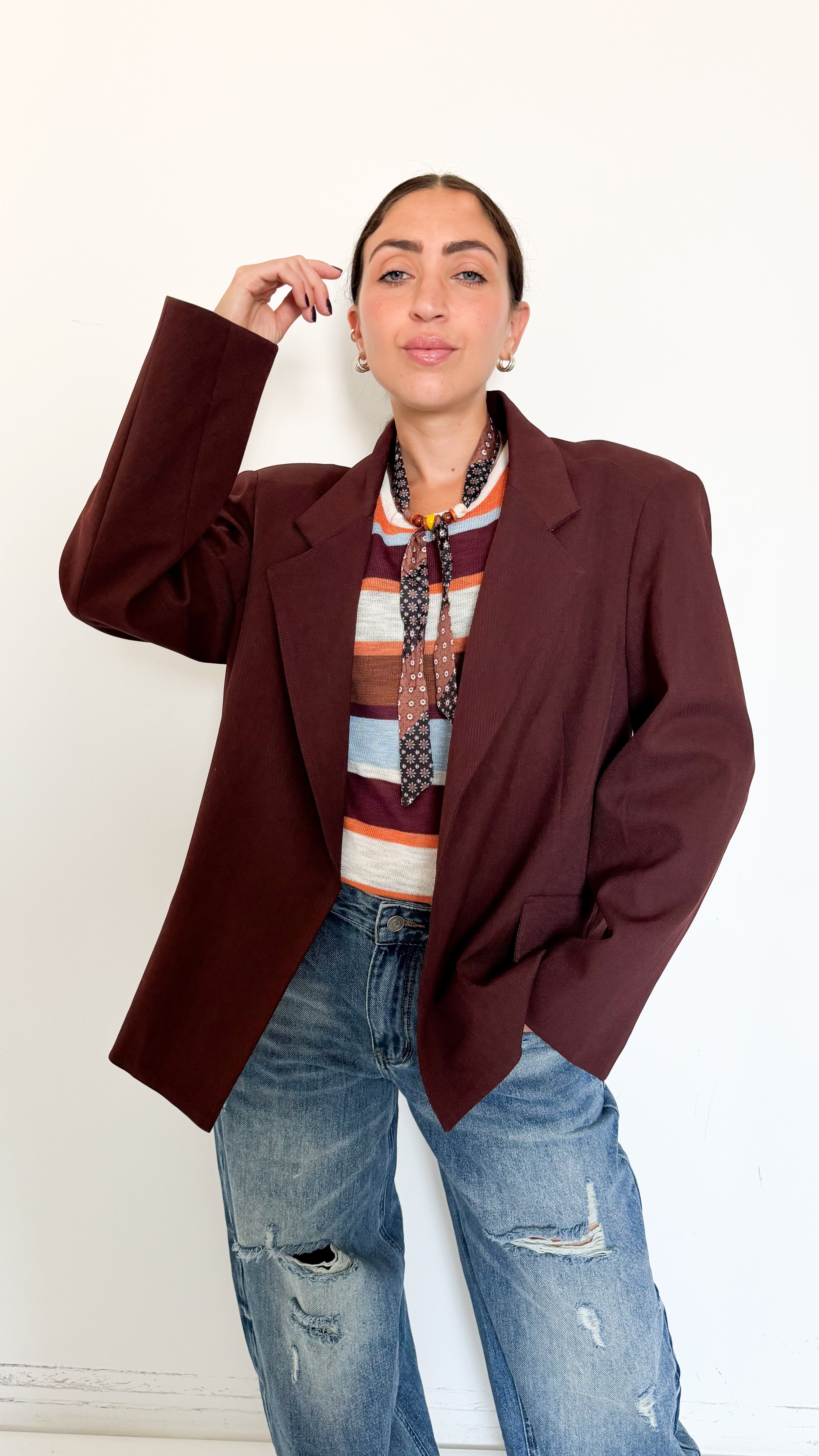 Blazer Over Borgogna