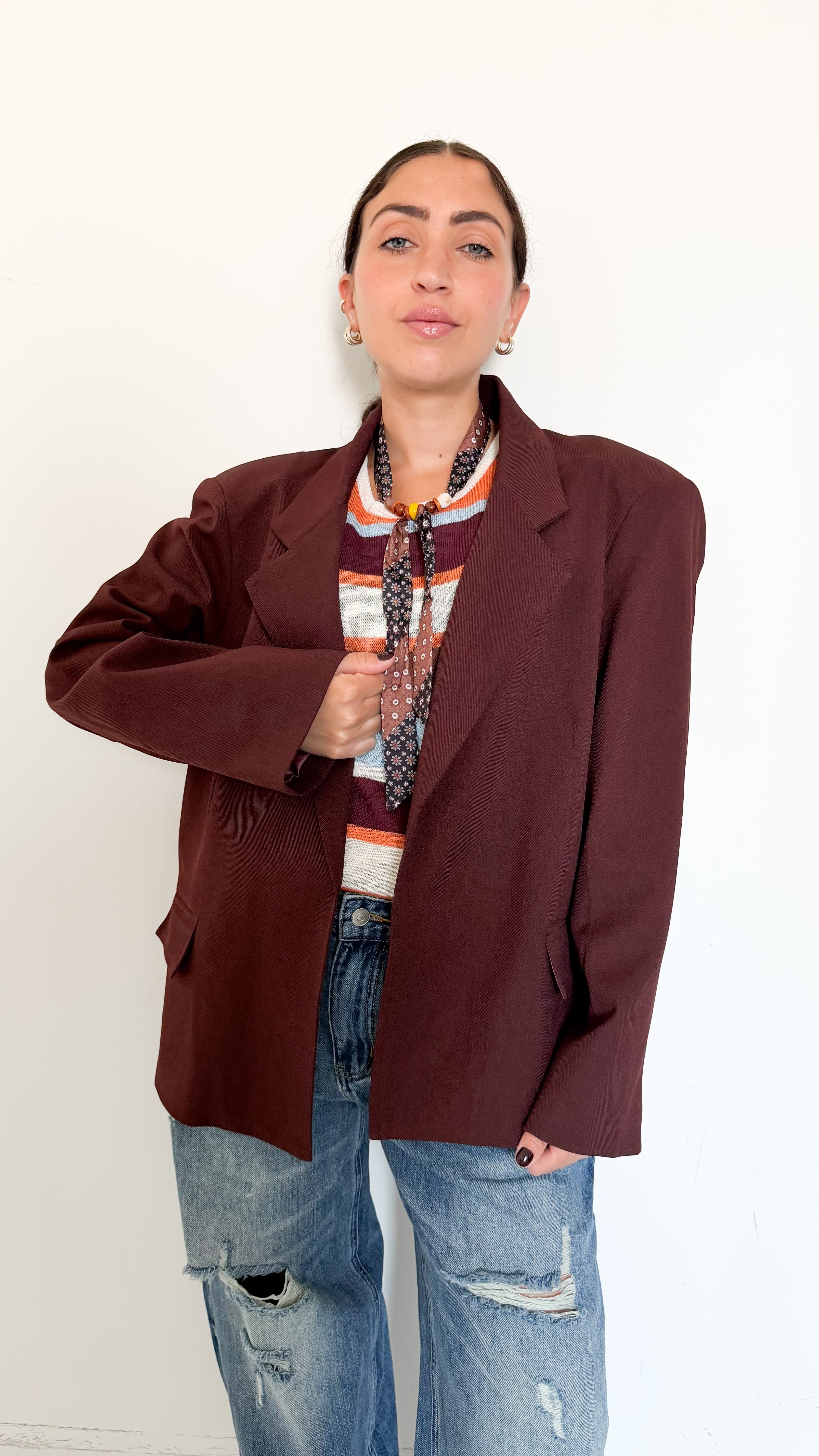 Blazer Over Borgogna