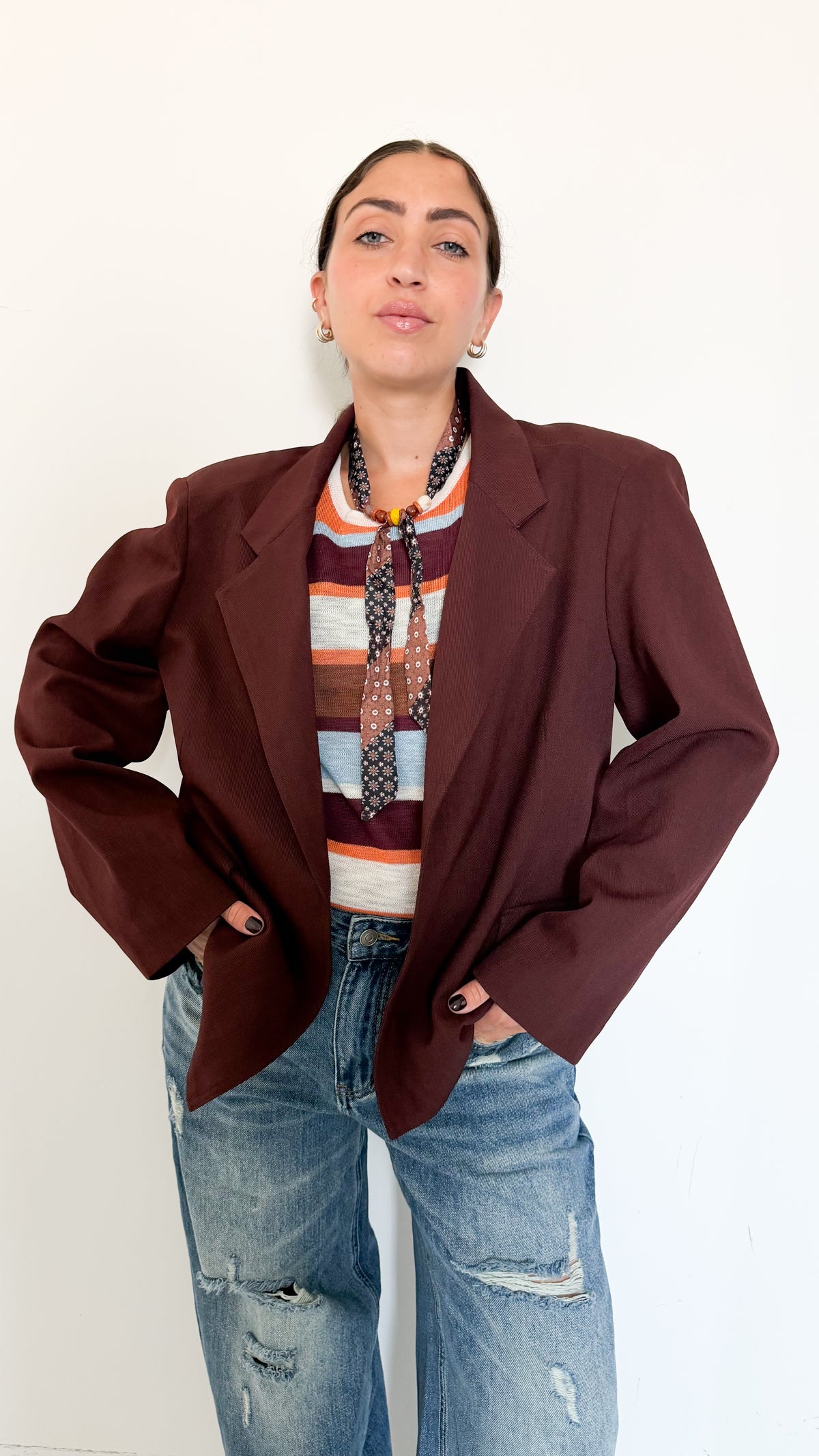 Blazer Over Borgogna