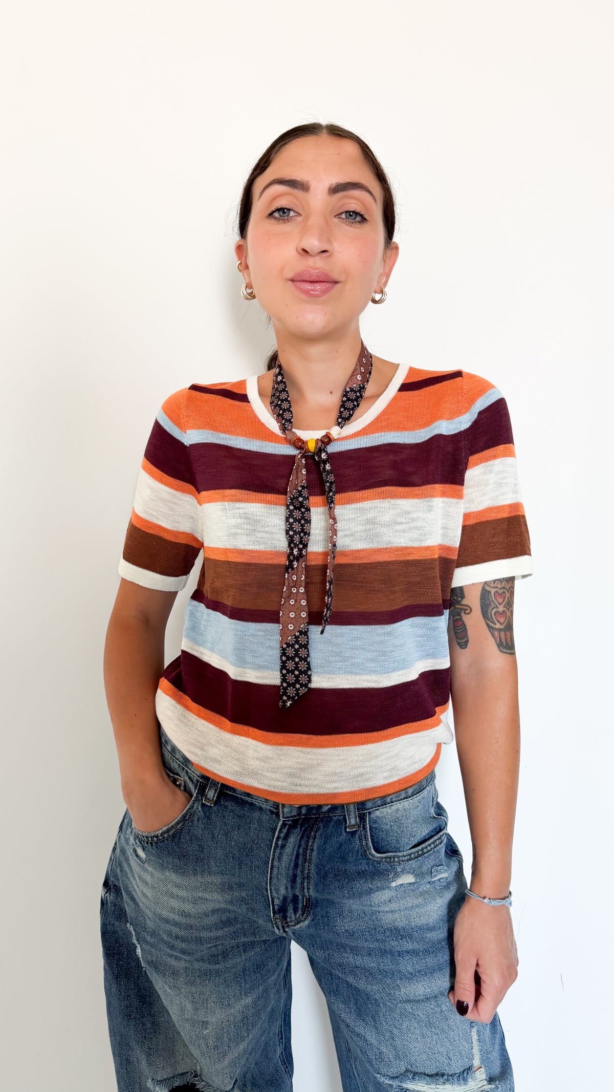 Maglia A Righe Velata