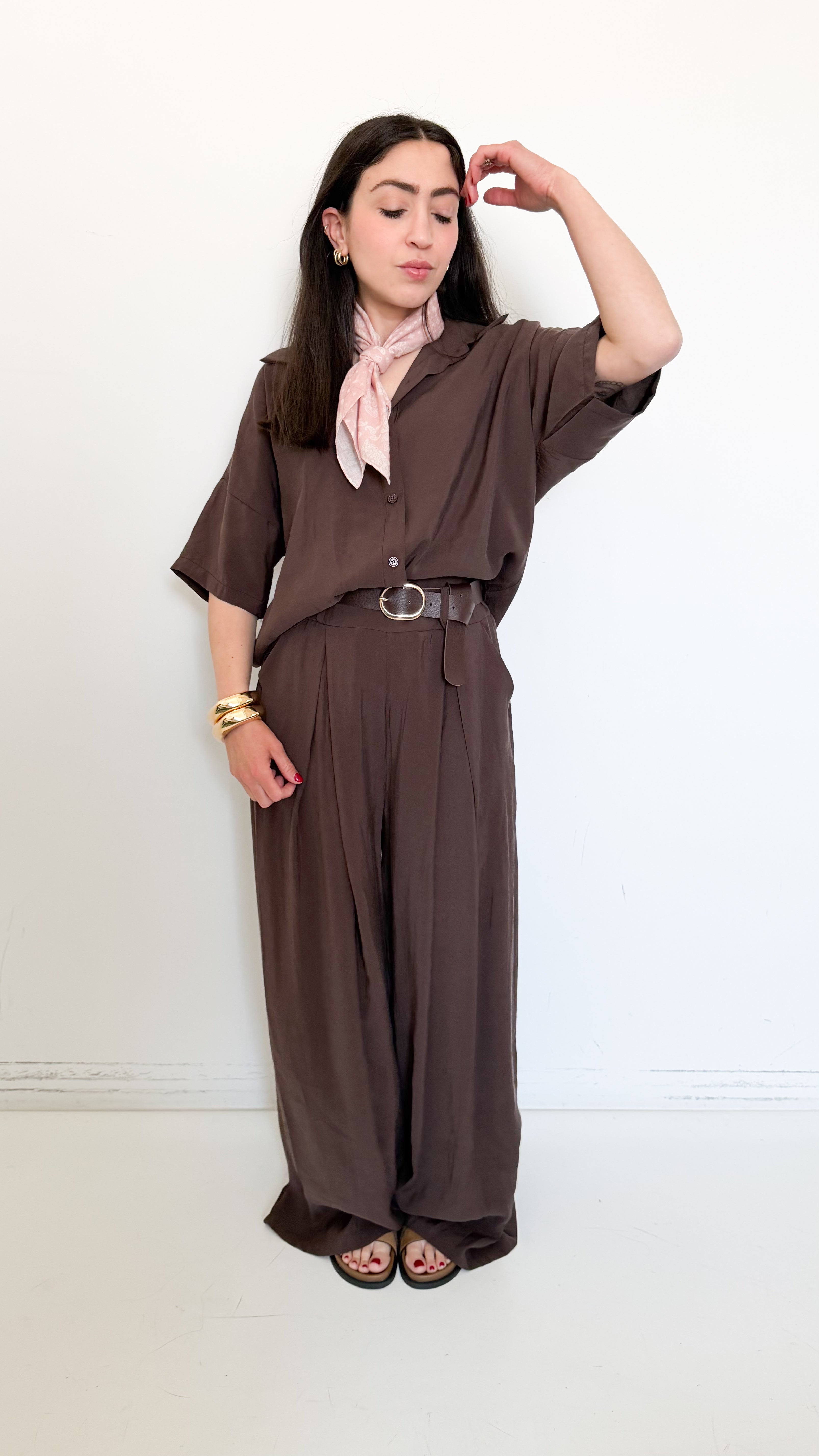 Coordinato Mezza Manica Marrone