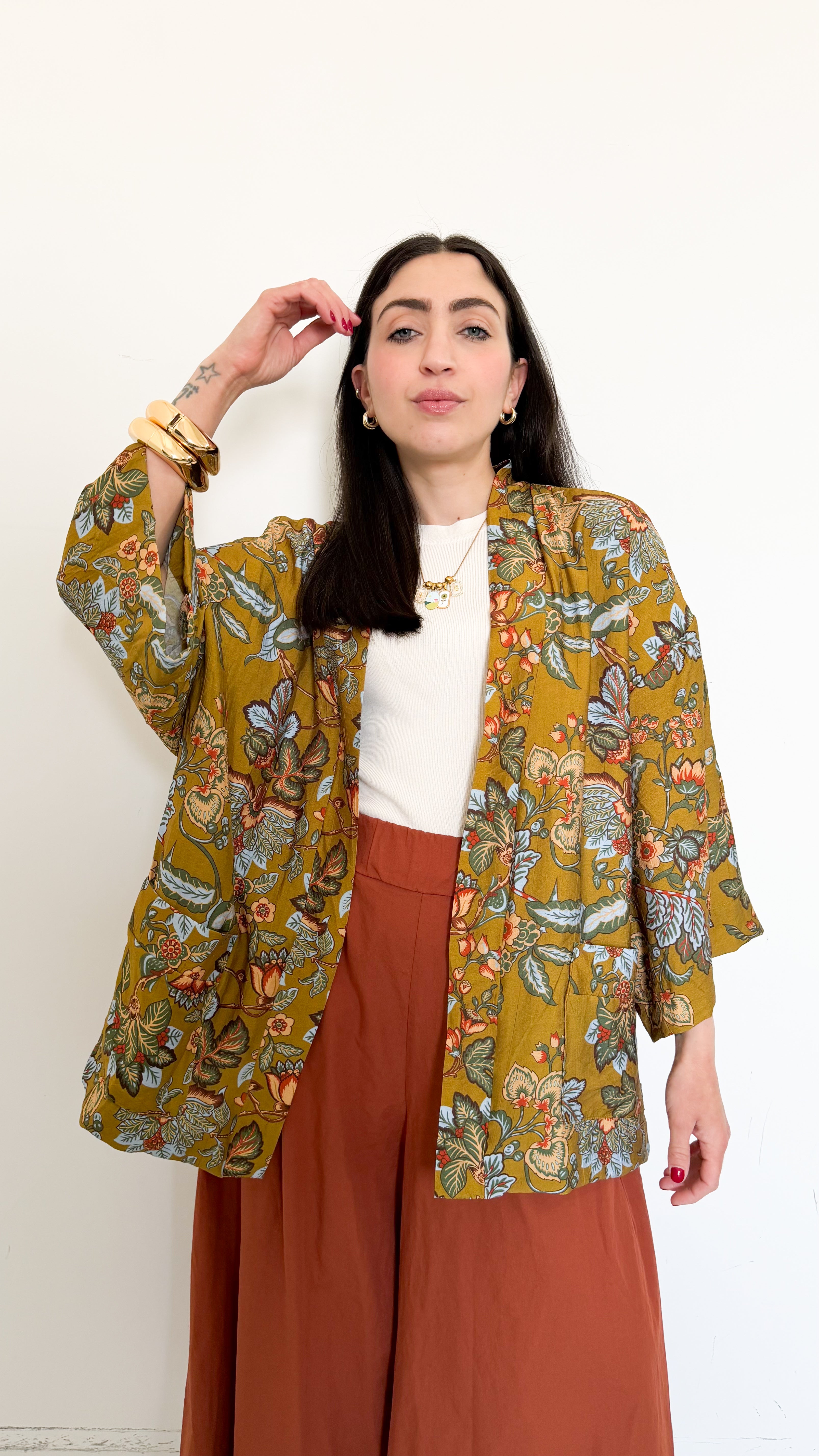 Kimono Verde A Fantasia