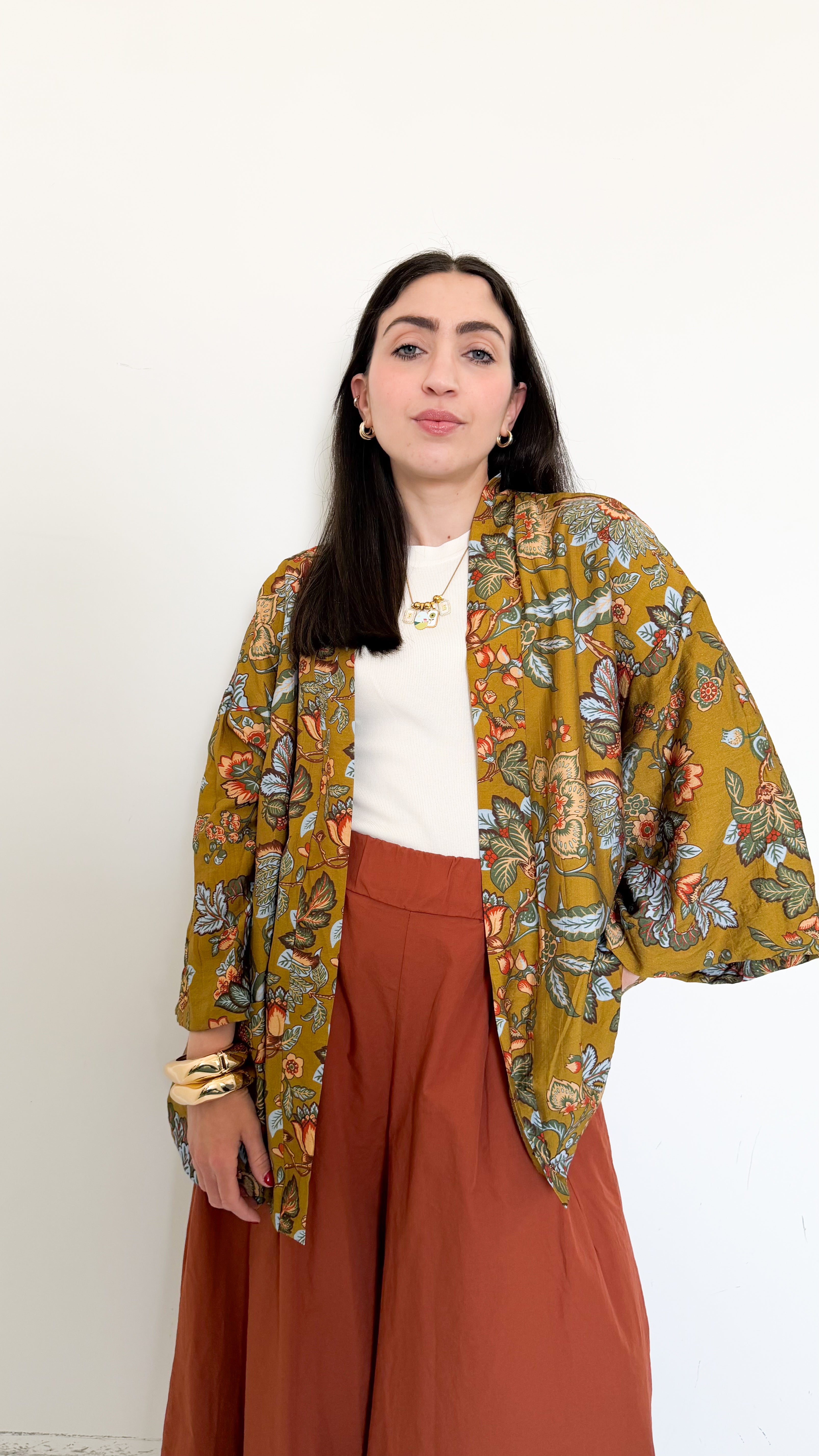 Kimono Verde A Fantasia