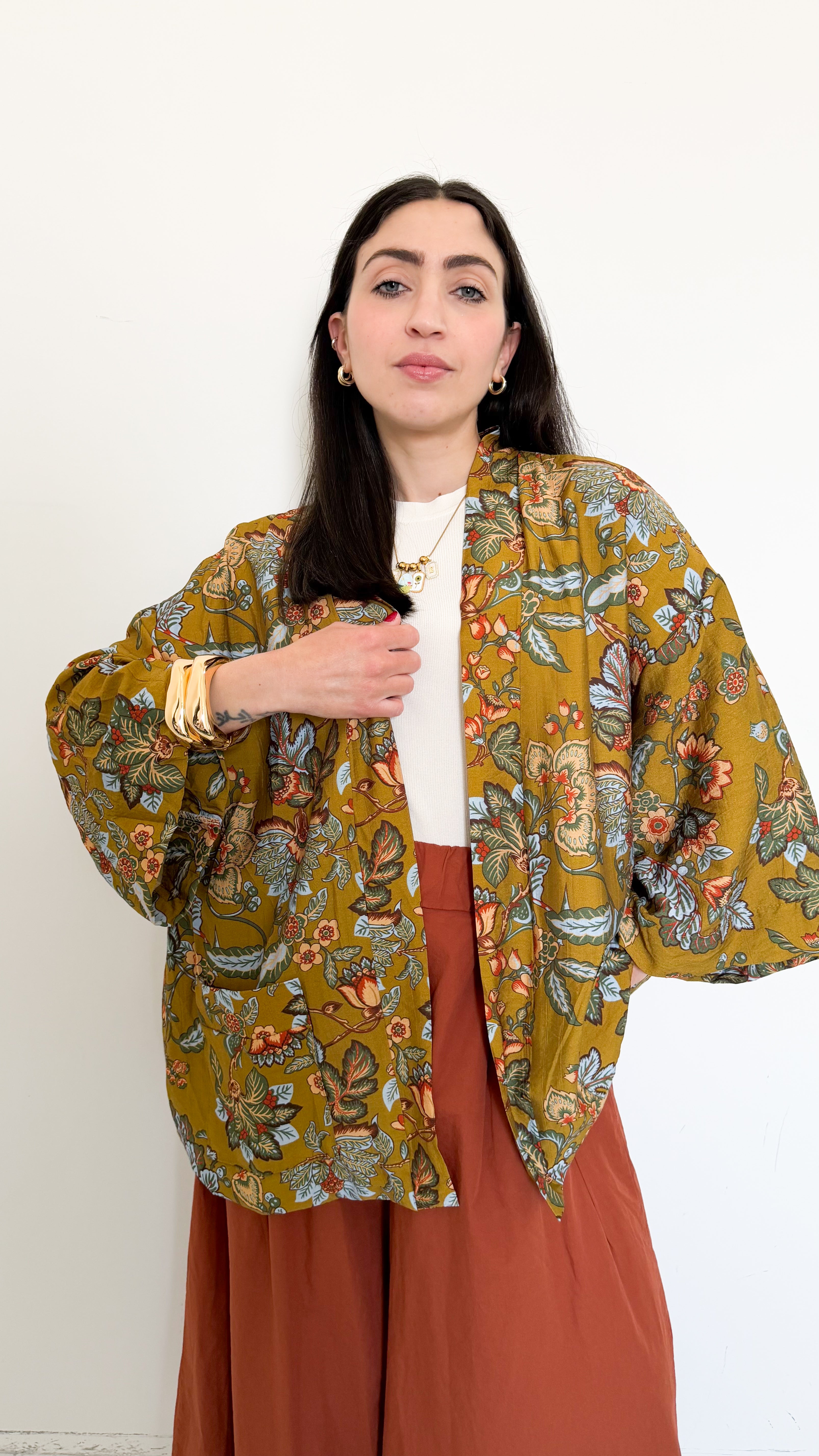 Kimono Verde A Fantasia