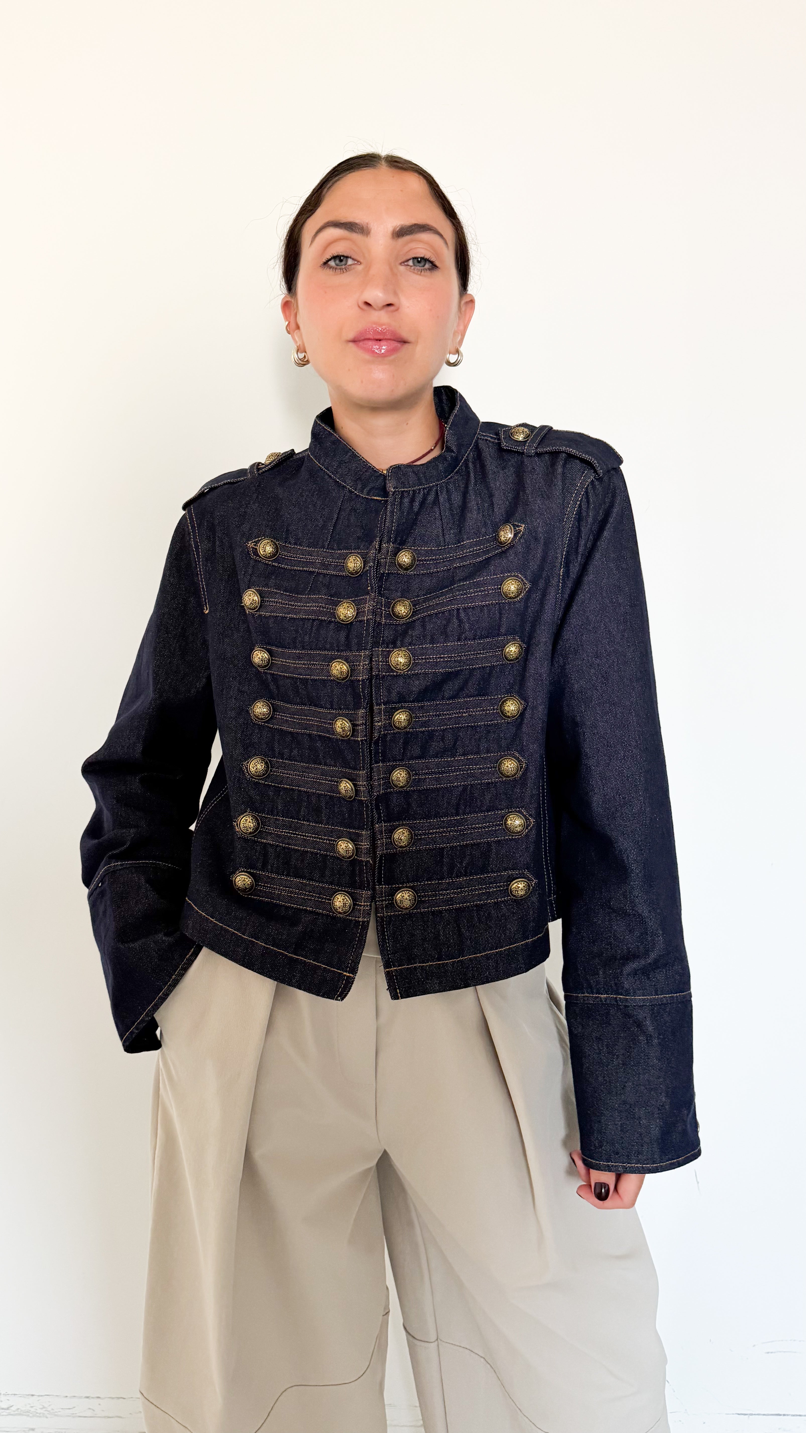 Giacca In Denim Con Dettagli
