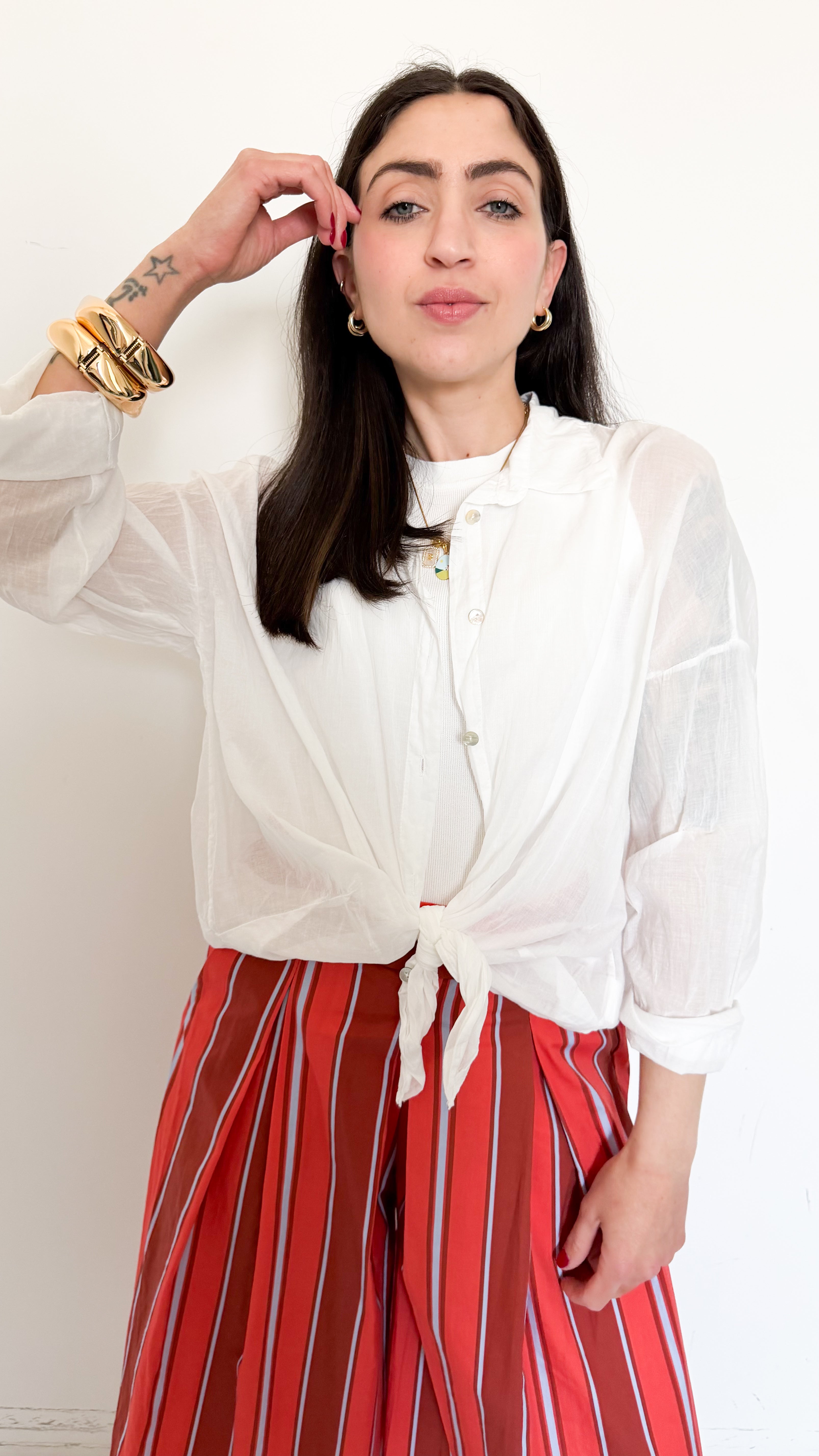Camicia Bianca In Cotone