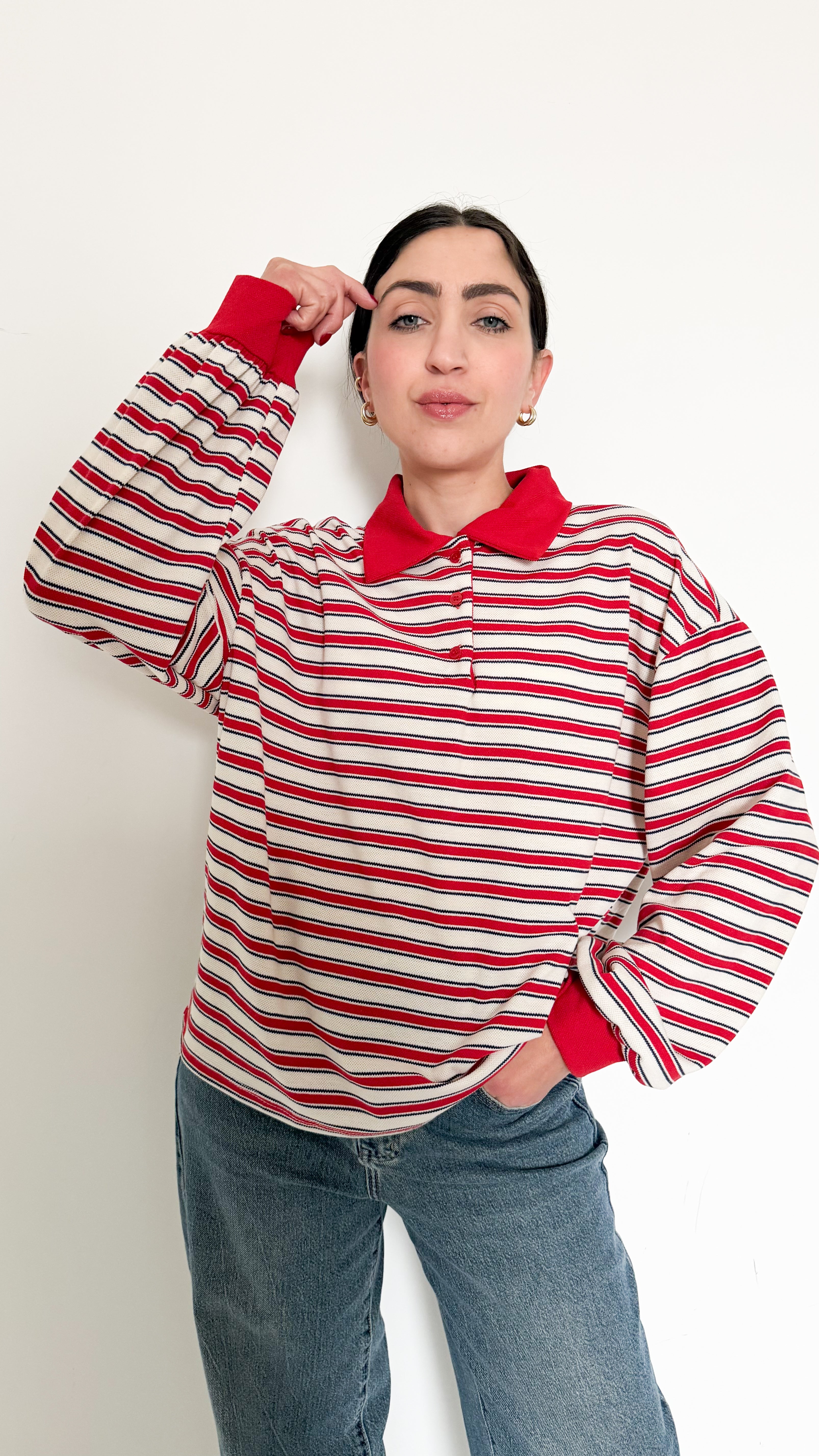 Polo Rossa A Righe