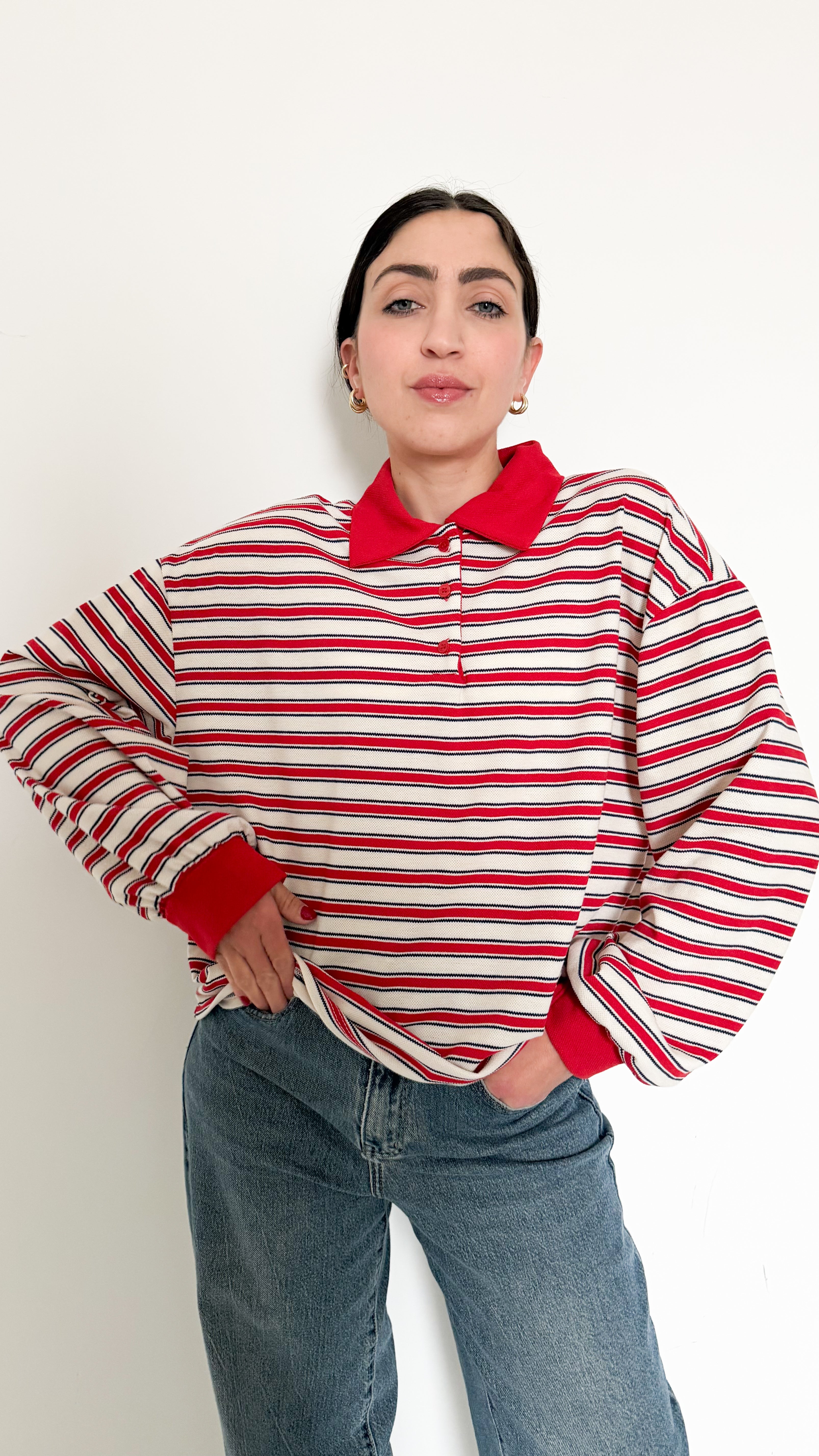 Polo Rossa A Righe