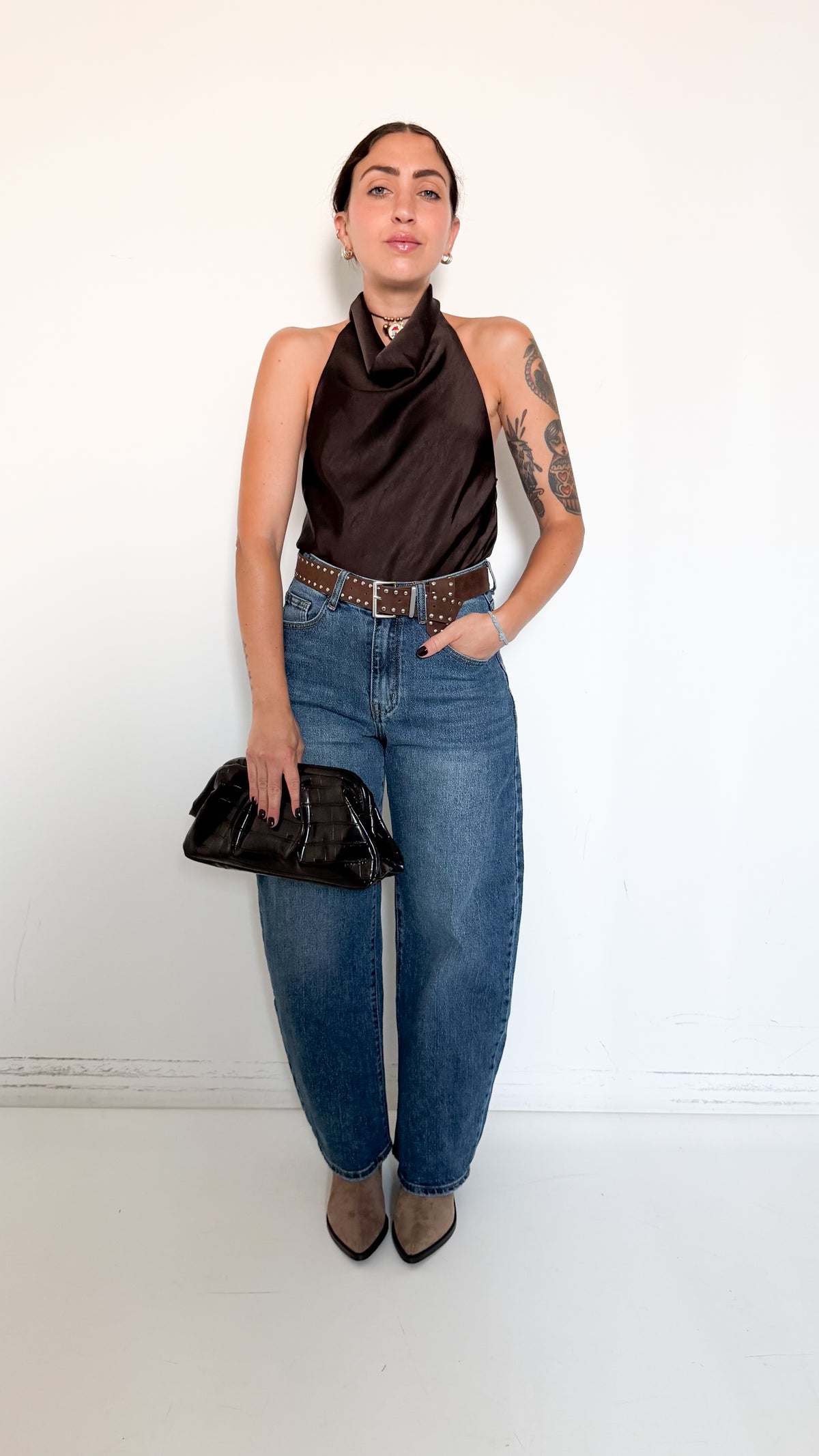 Jeans Balloon Fit Con Cintura