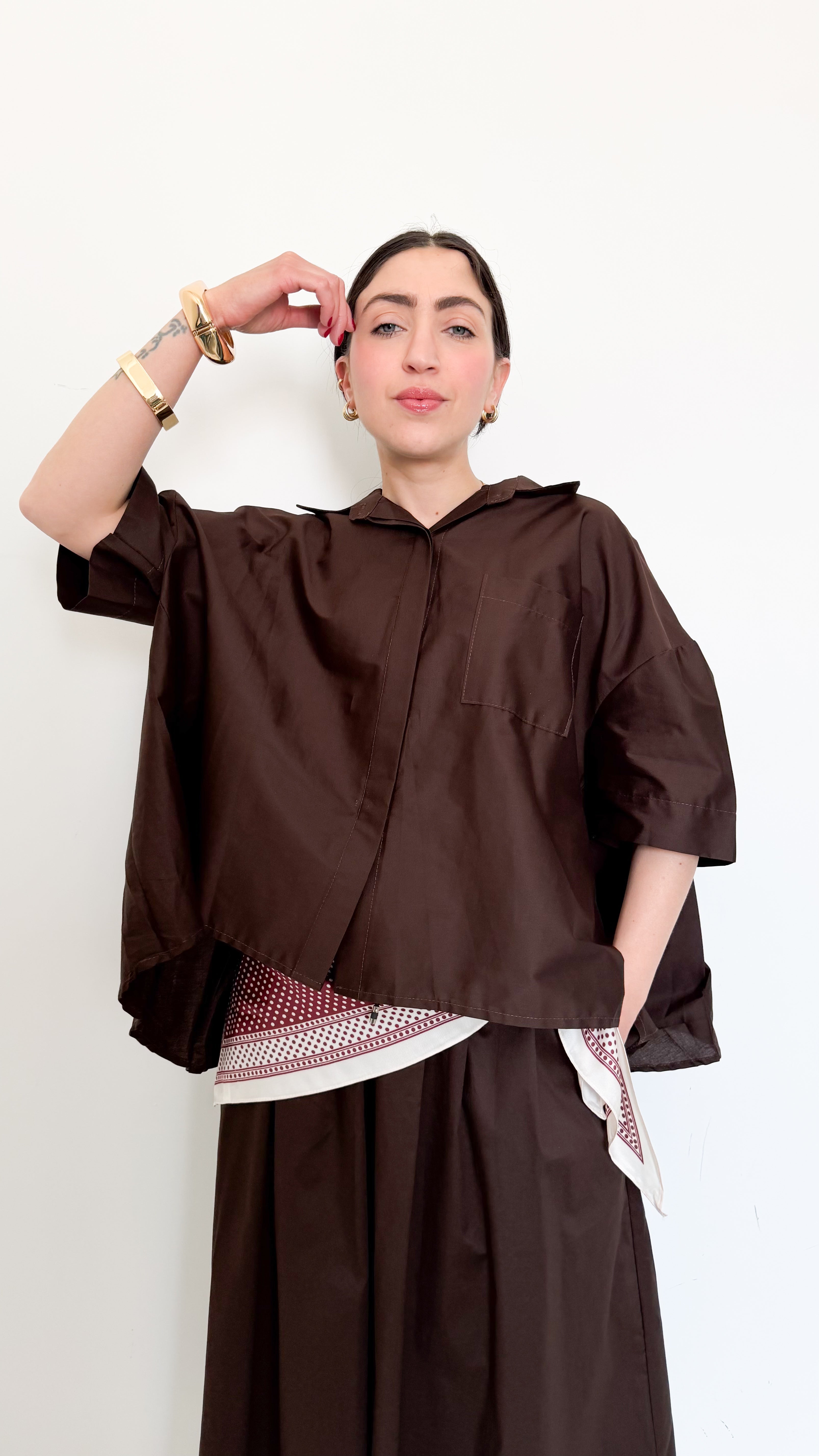 Coordinato Marrone In Cotone