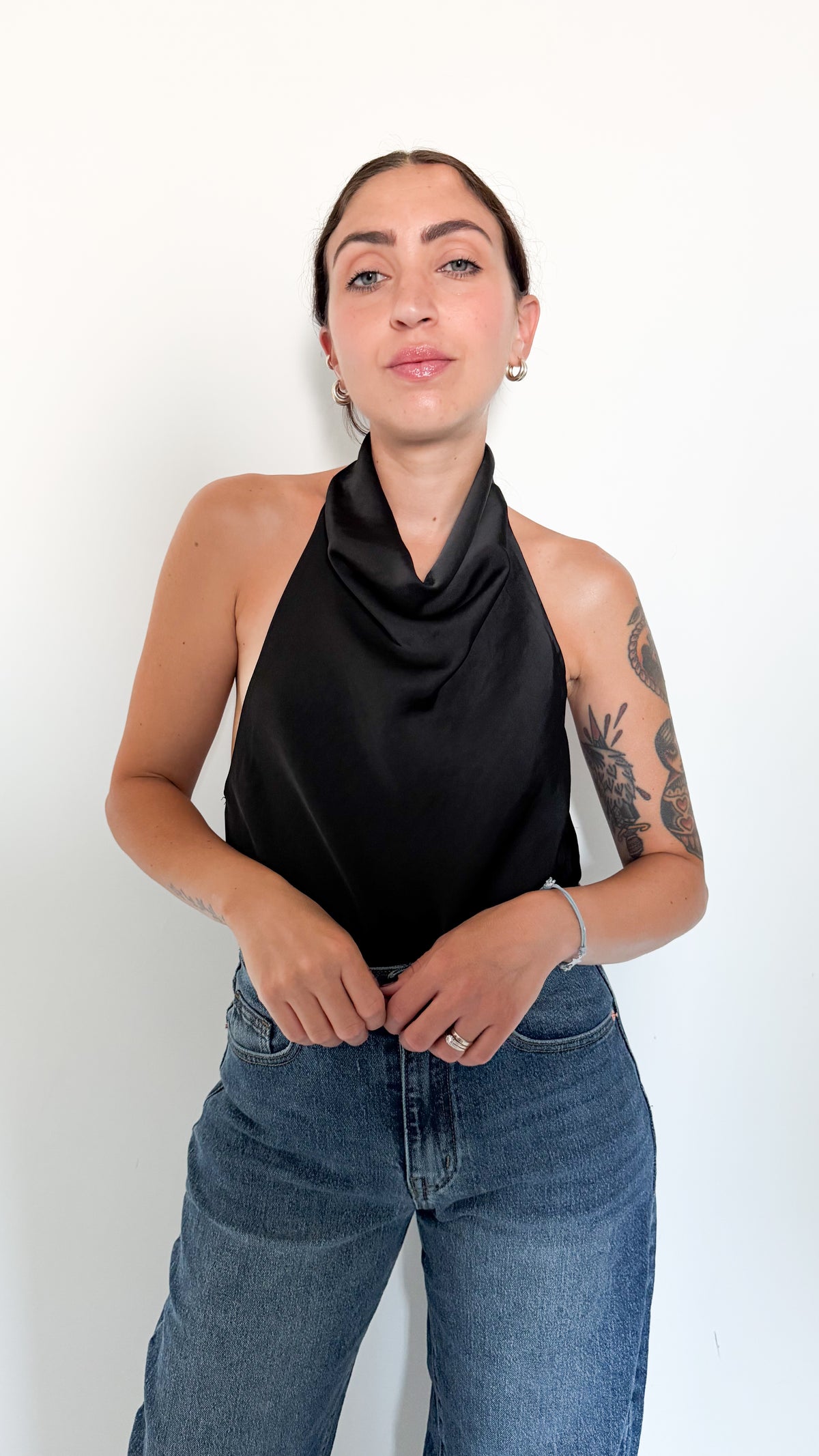 Top In Satin Nero