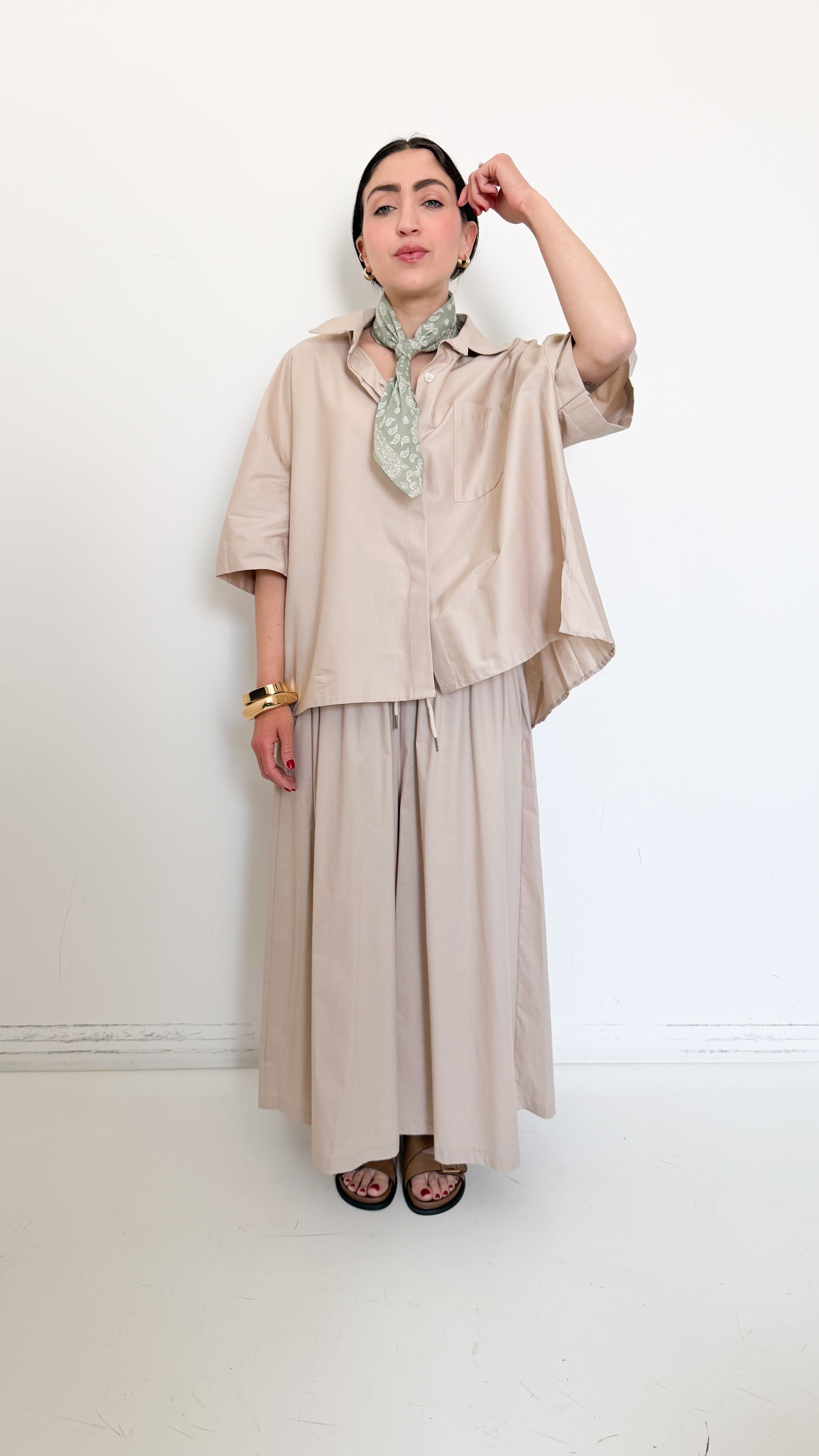 Coordinato Beige In Cotone