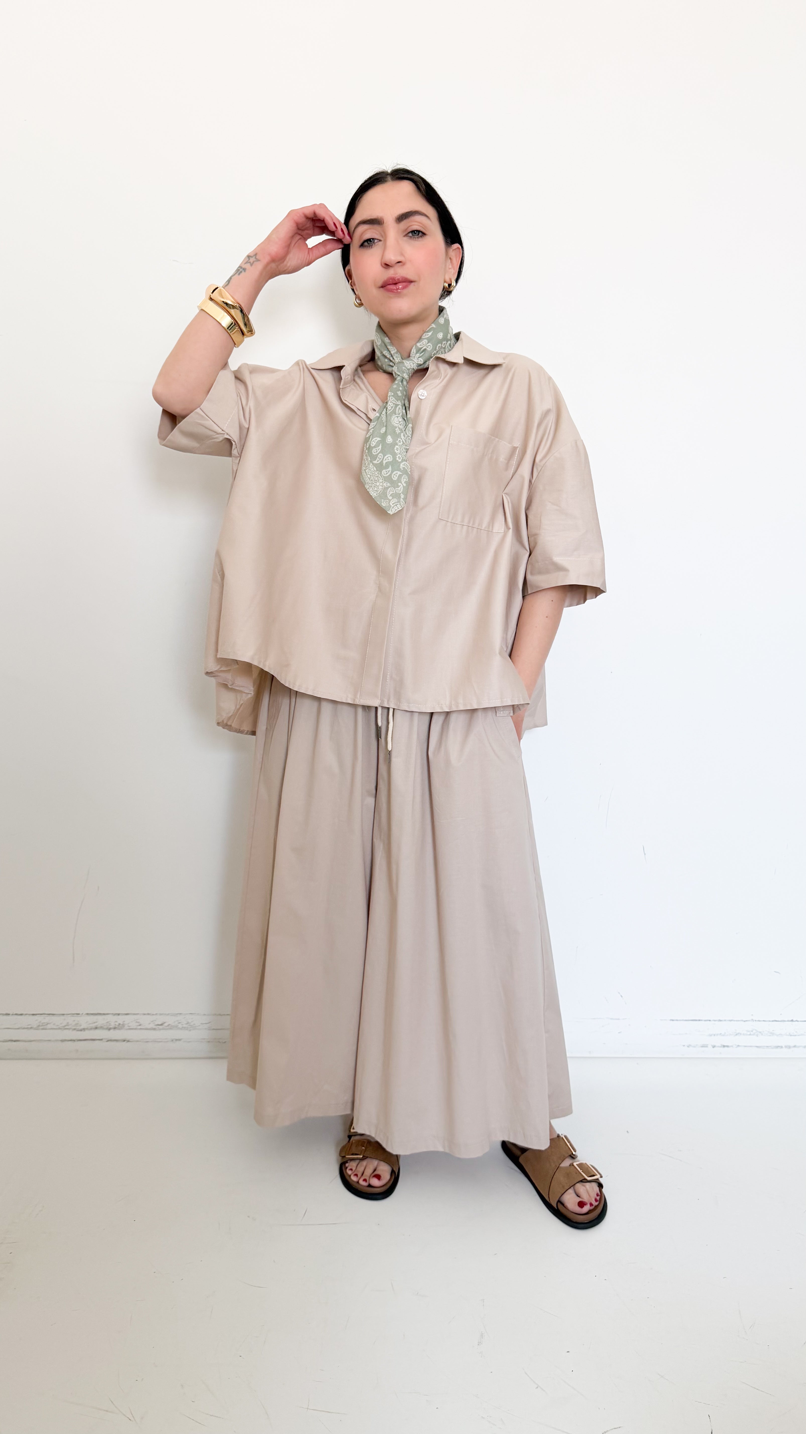 Coordinato Beige In Cotone