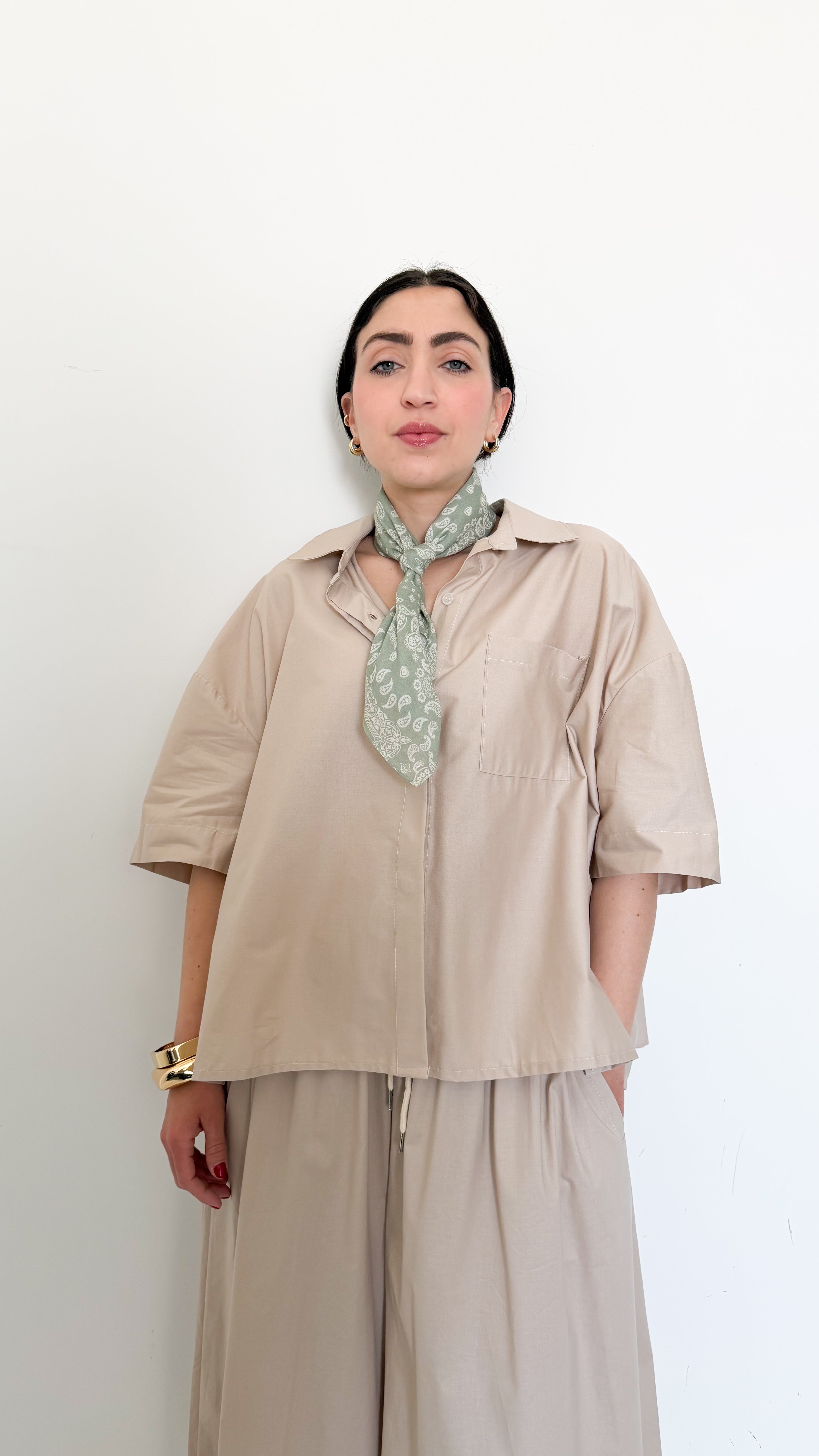 Coordinato Beige In Cotone