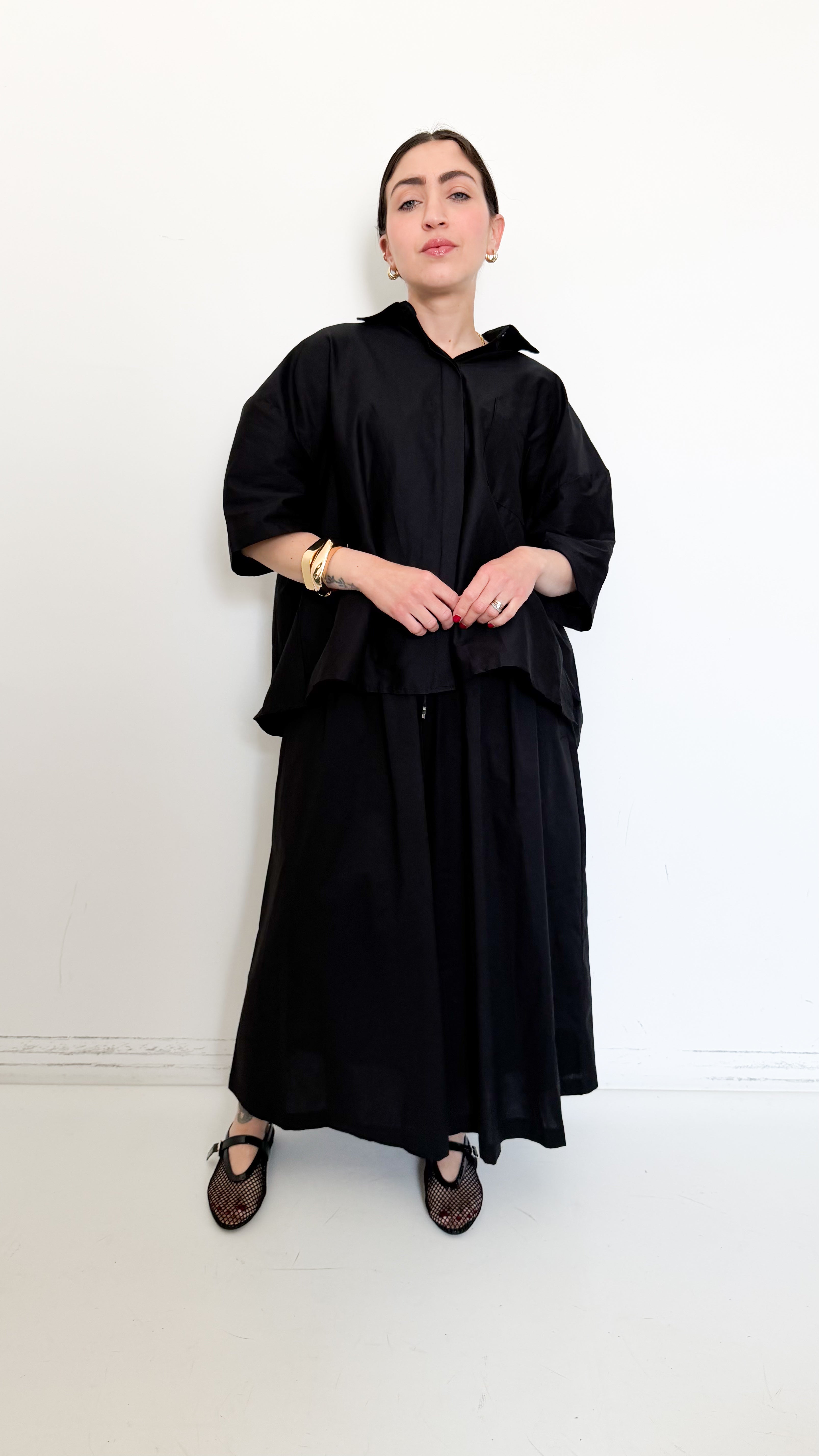 Coordinato Nero In Cotone