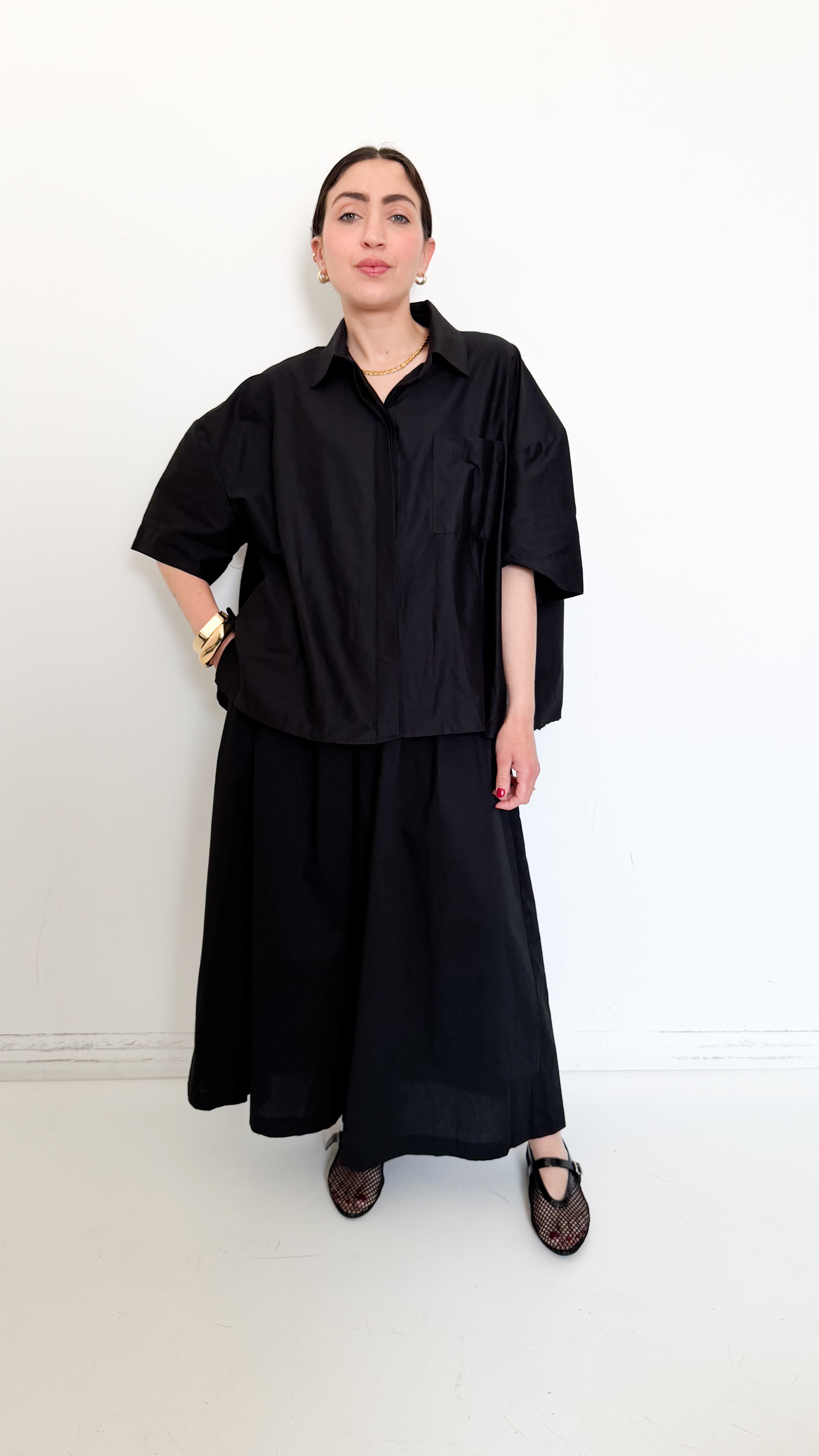 Coordinato Nero In Cotone