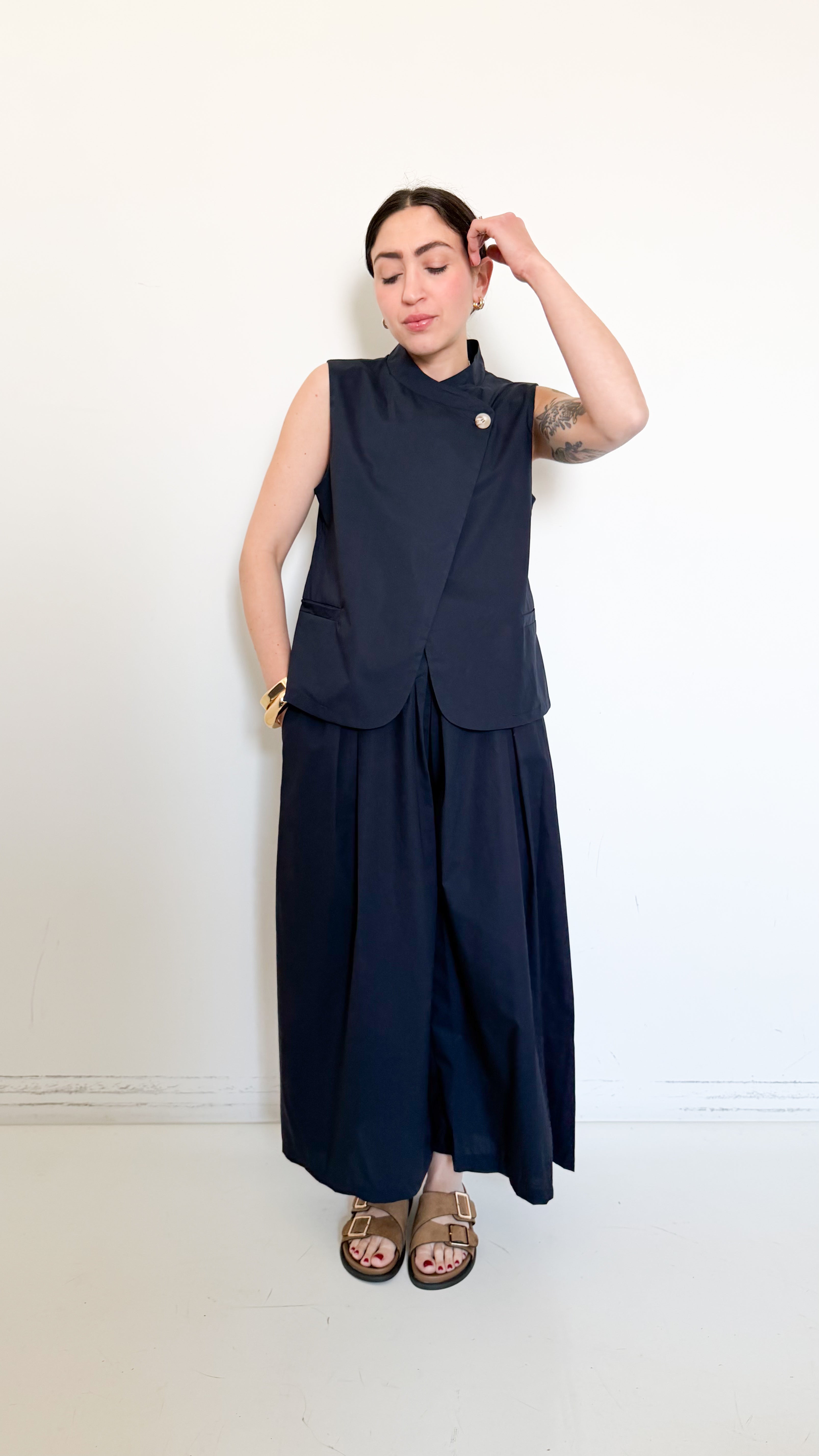 Coordinato Blu Con Gilet