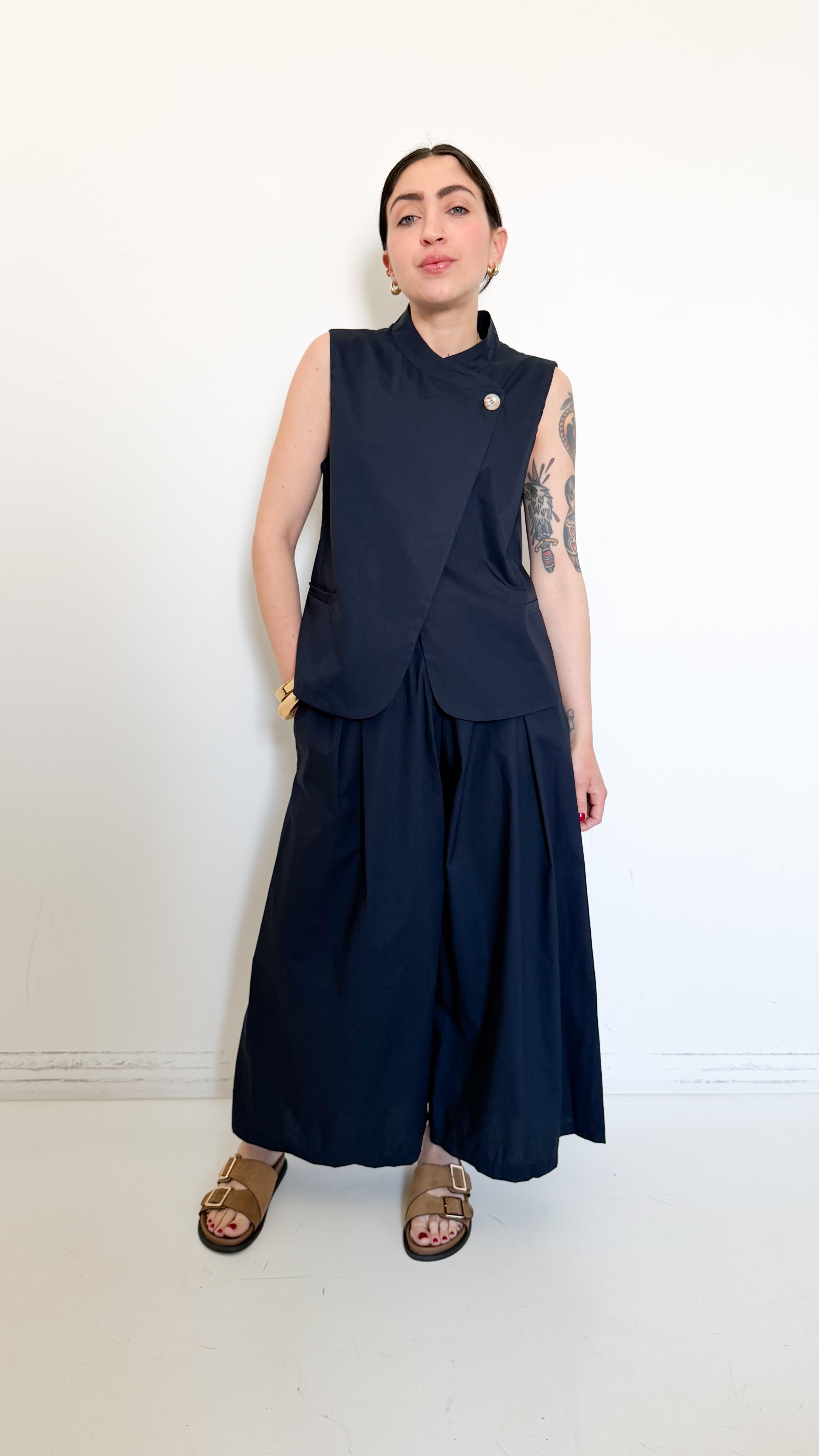 Coordinato Blu Con Gilet