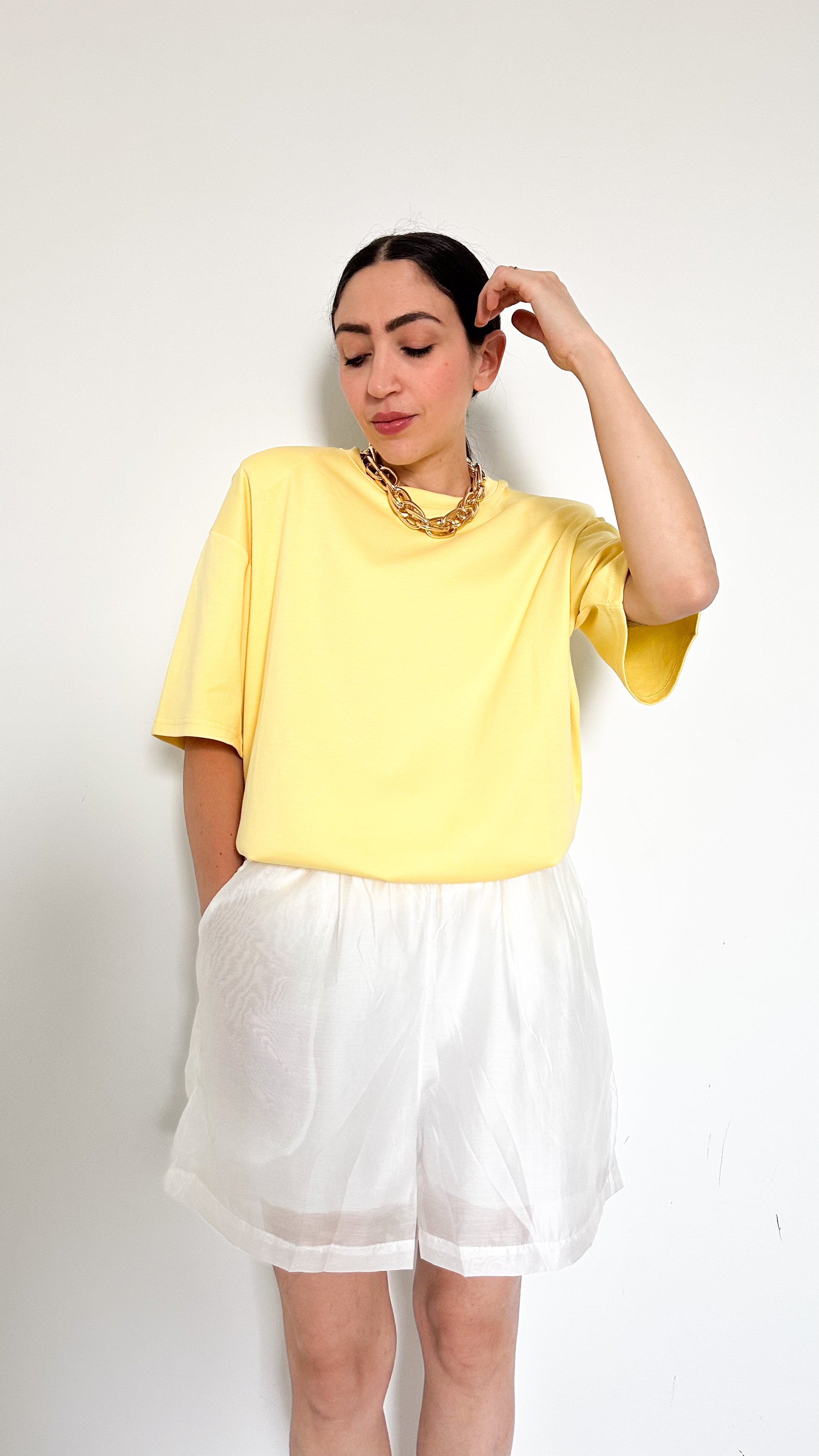 Shorts Velato Bianco