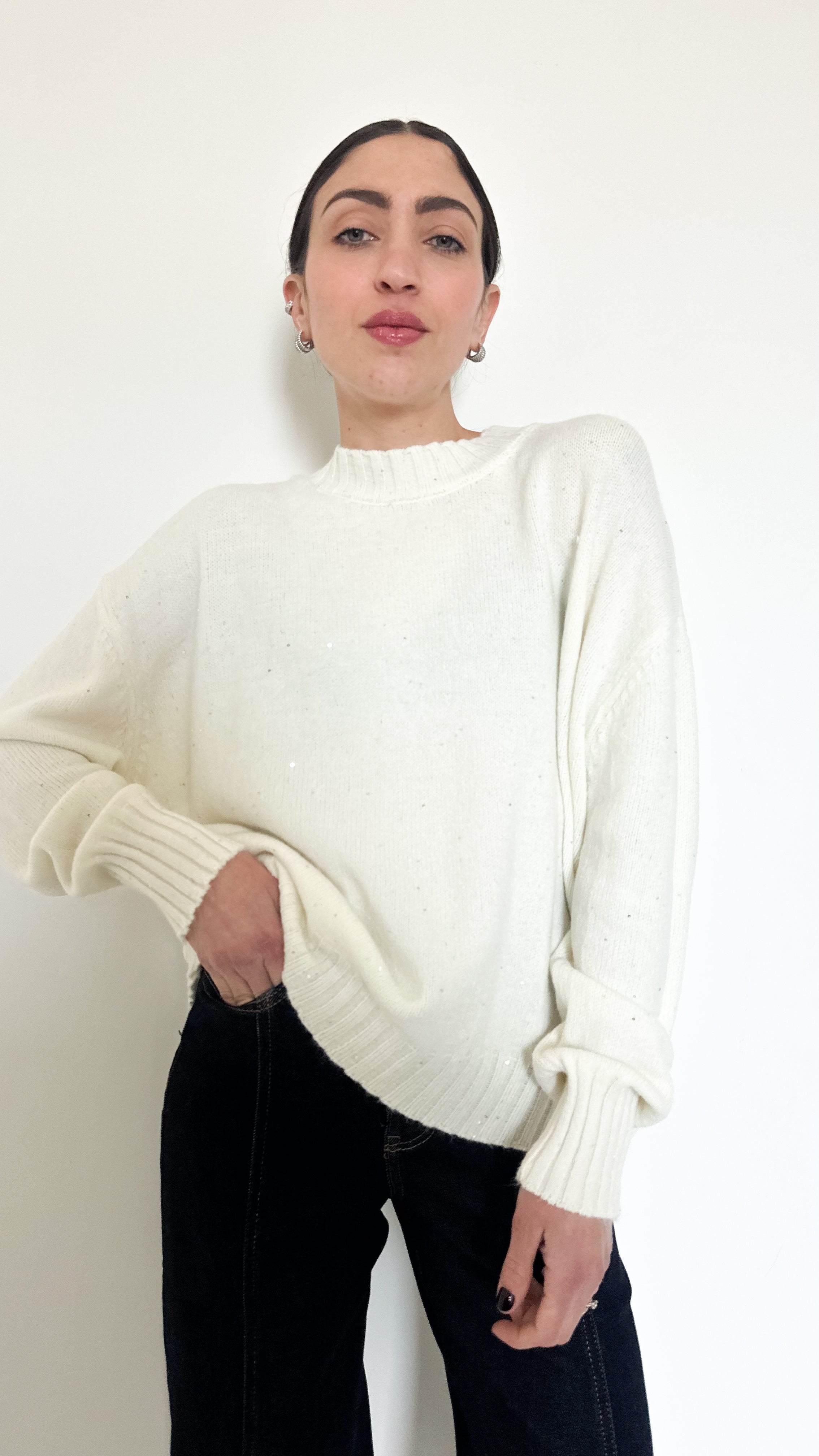 Pull Panna Con Dettagli