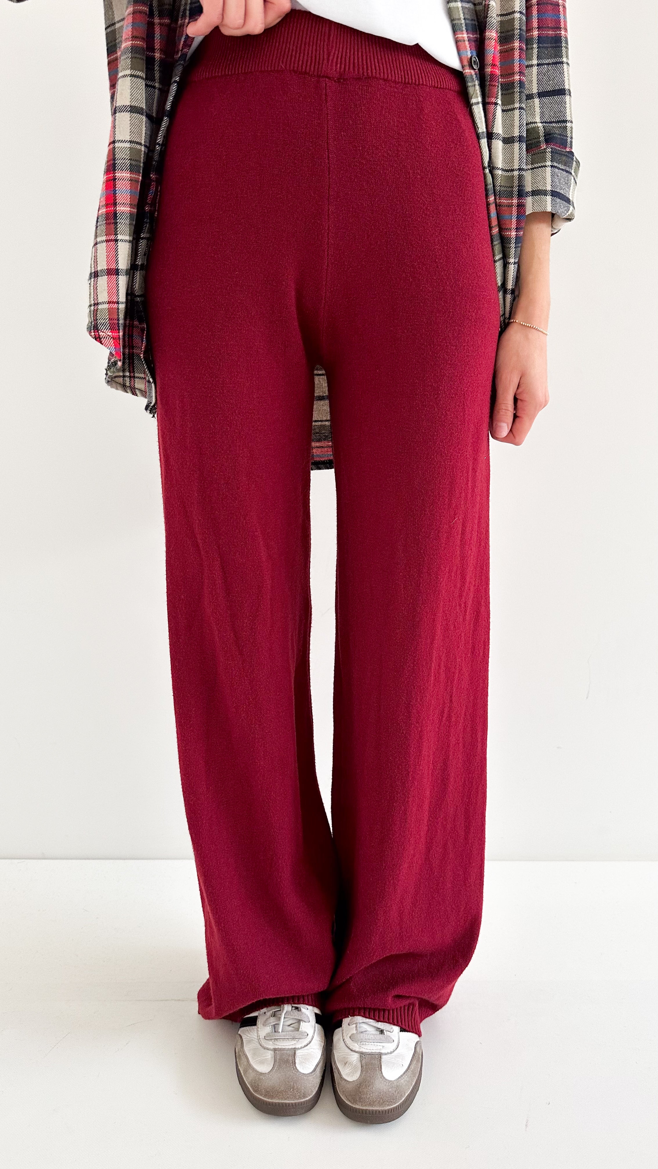 Pantaloni Isa Bordeaux