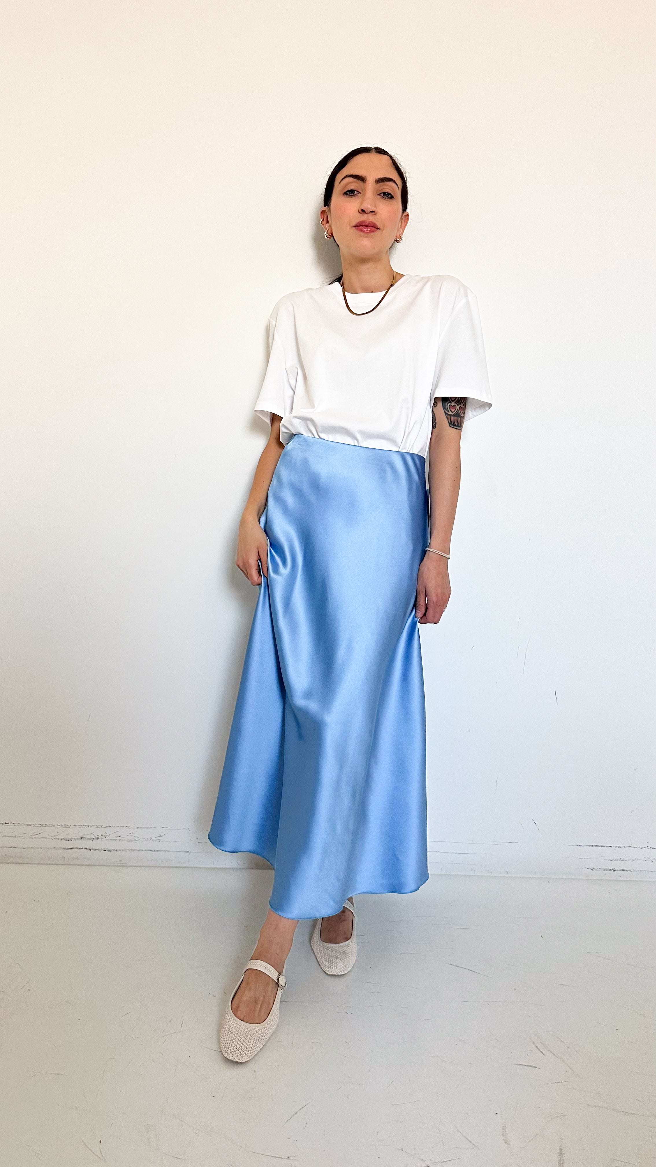 Gonna In Satin Celeste