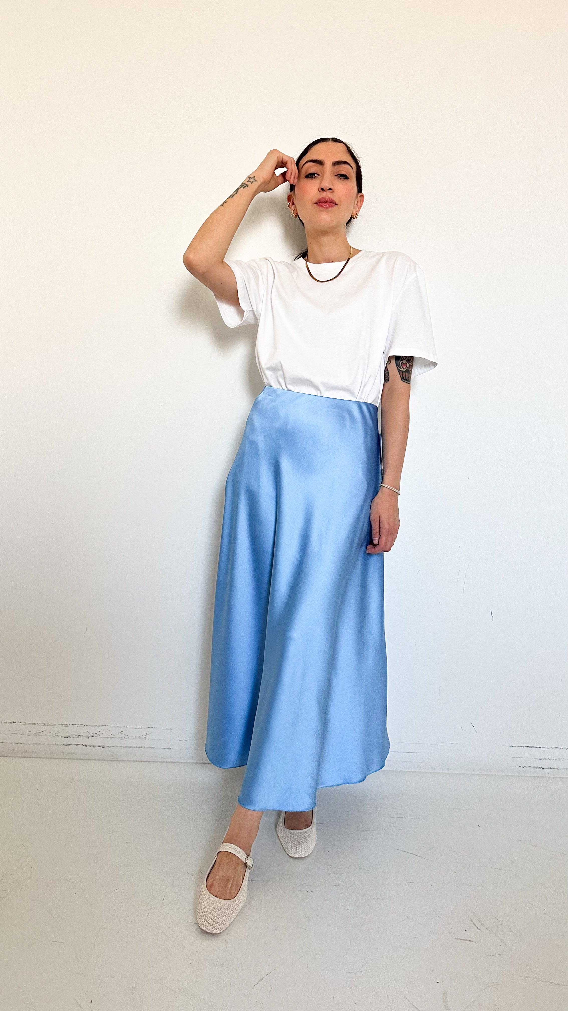 Gonna In Satin Celeste