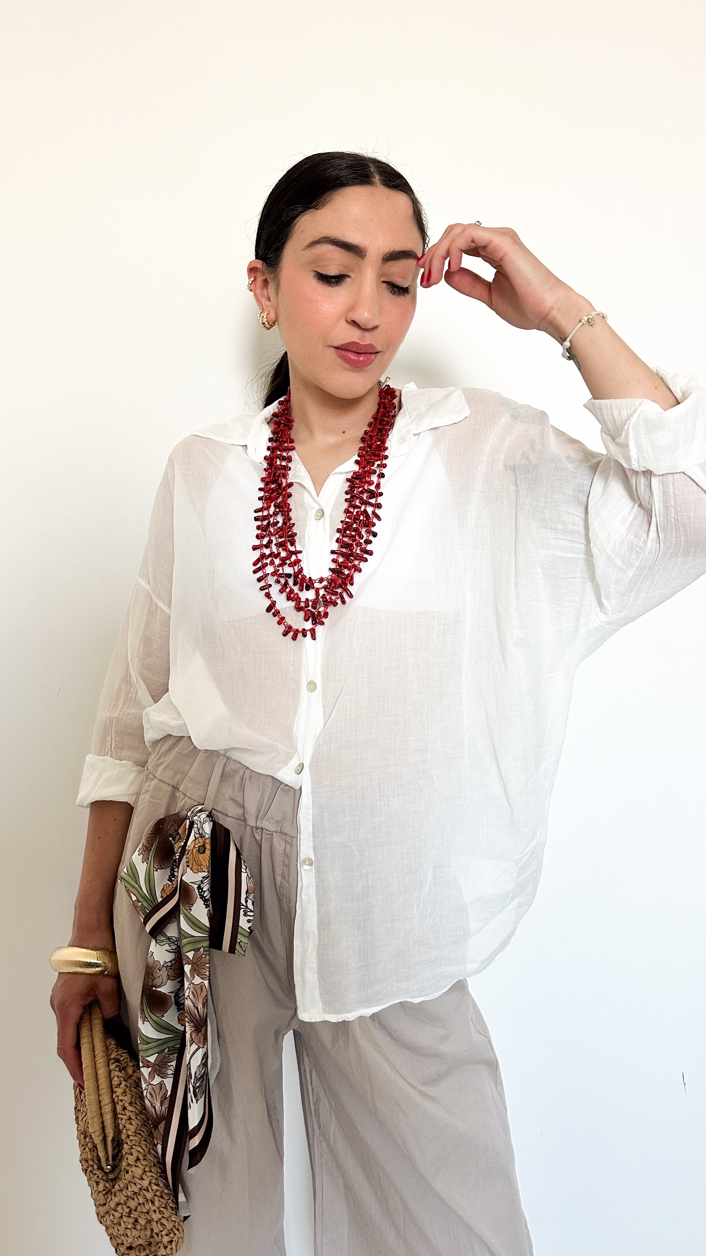 Camicia Bianca In Cotone