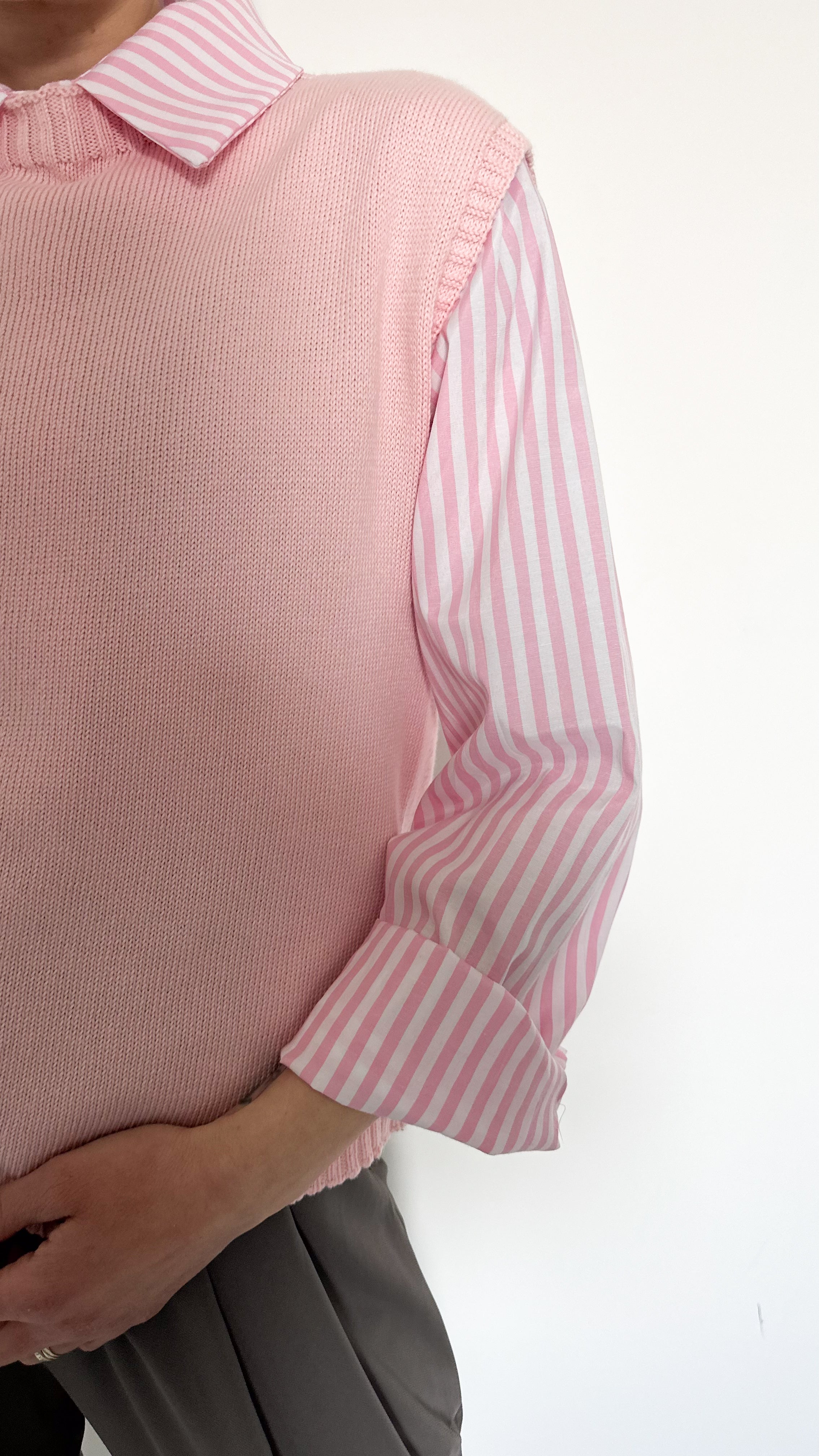 Gilet Basic Rosa