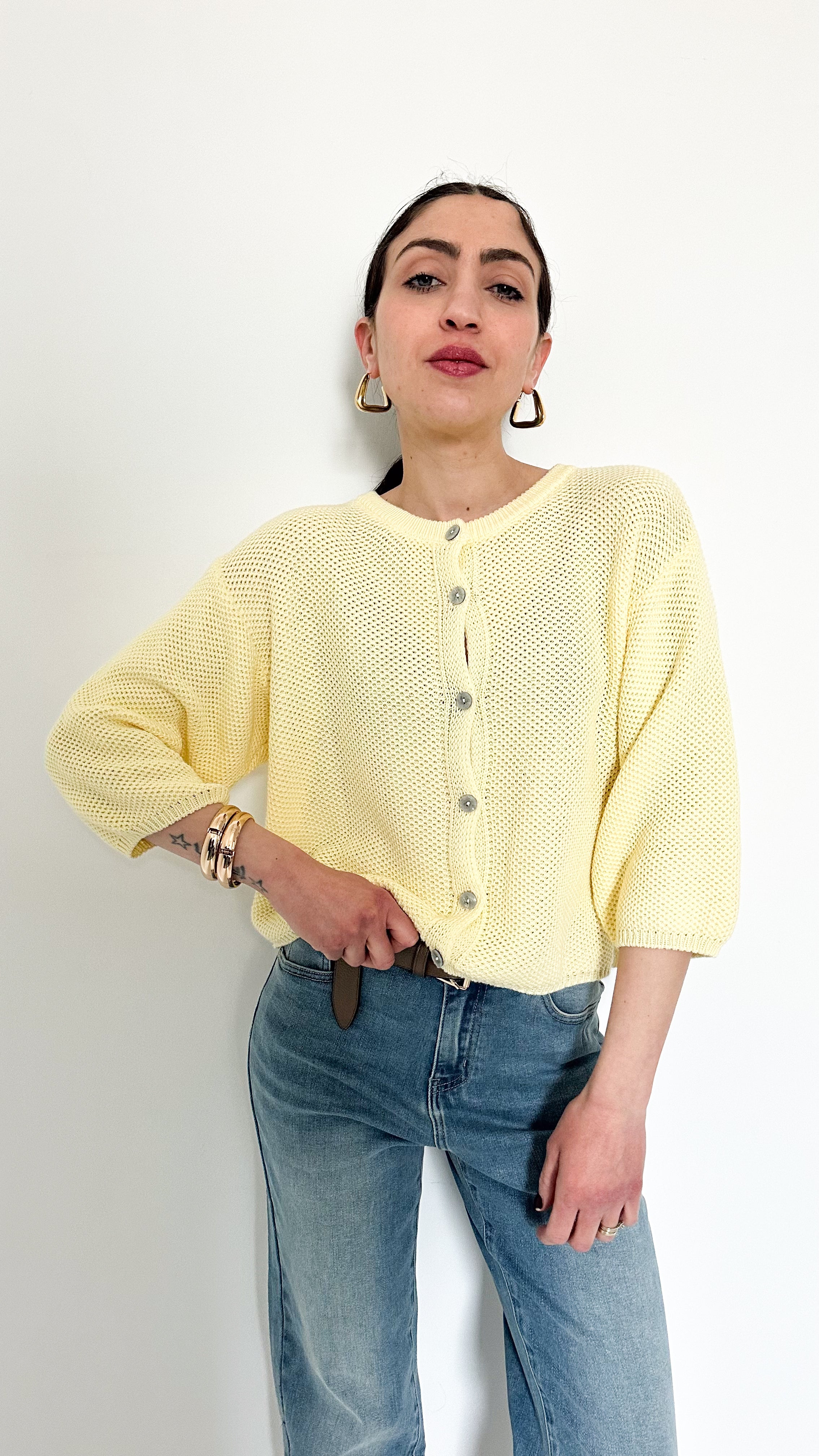 Cardigan Giallo