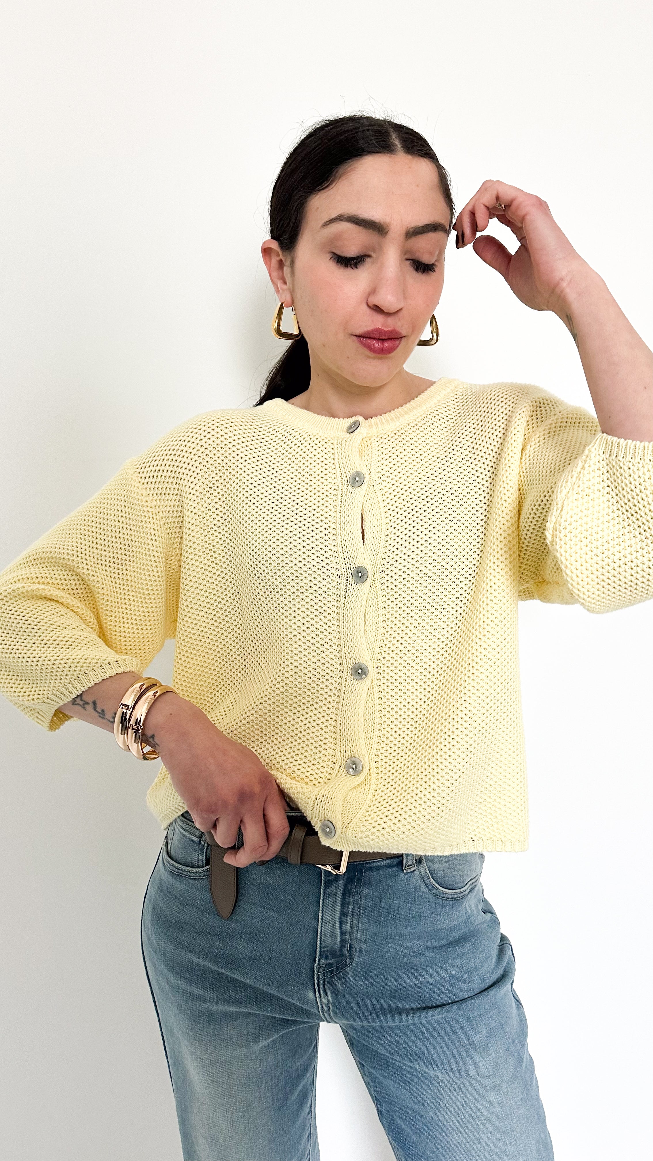 Cardigan Giallo