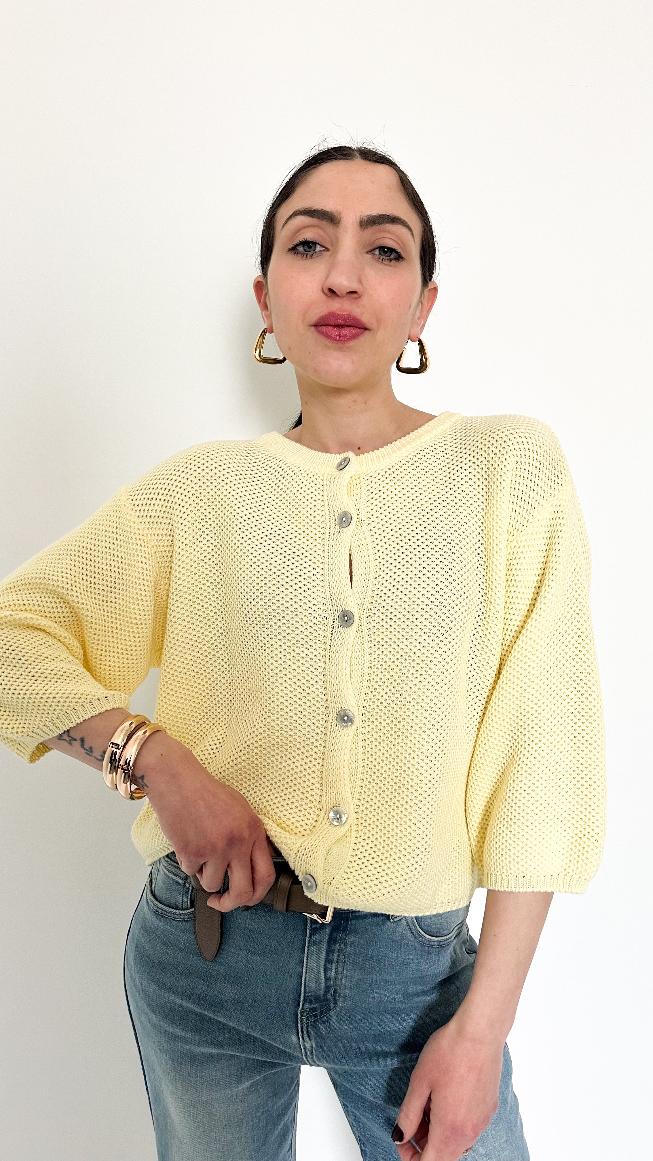 Cardigan Giallo