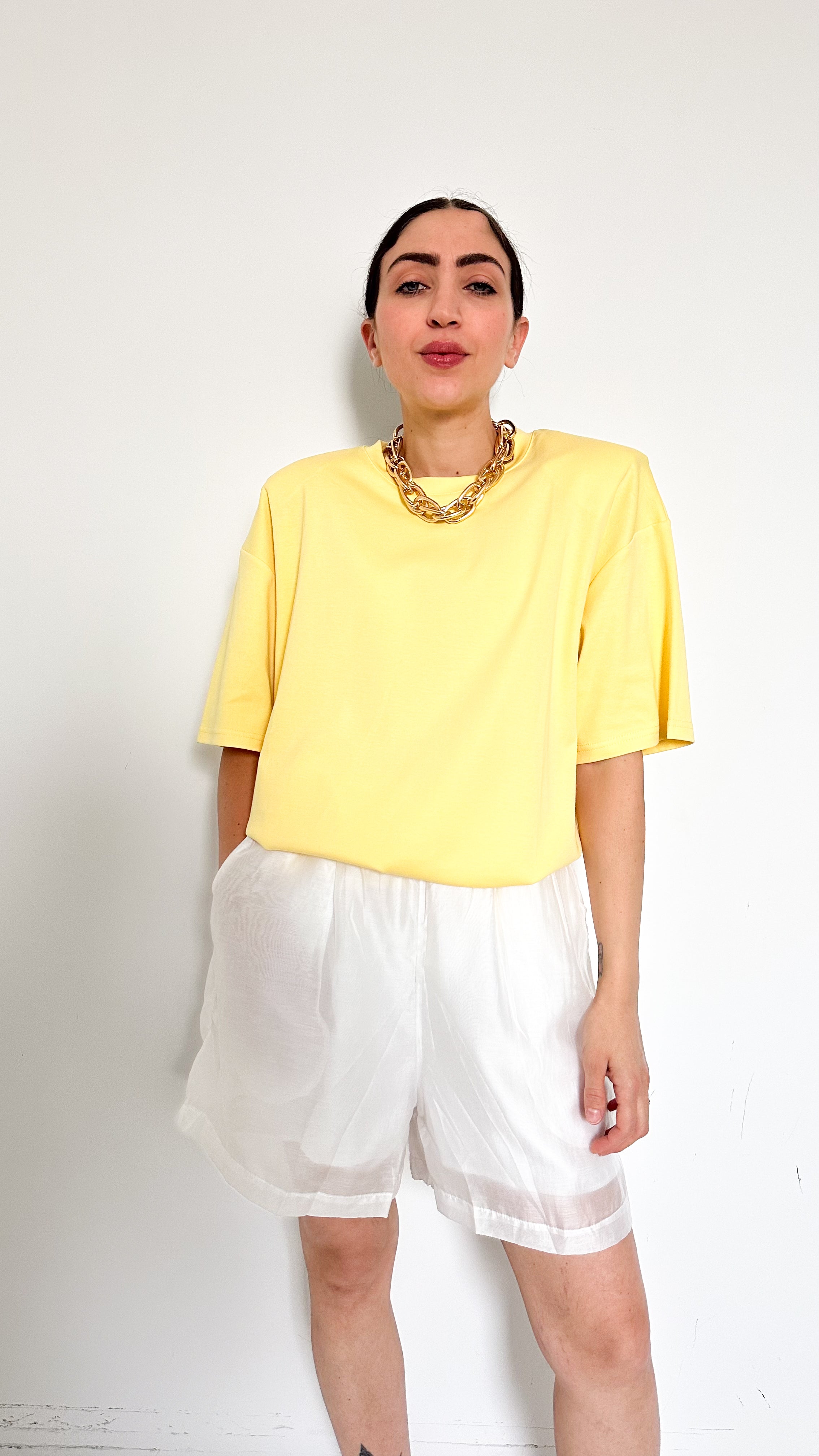 Shorts Velato Bianco