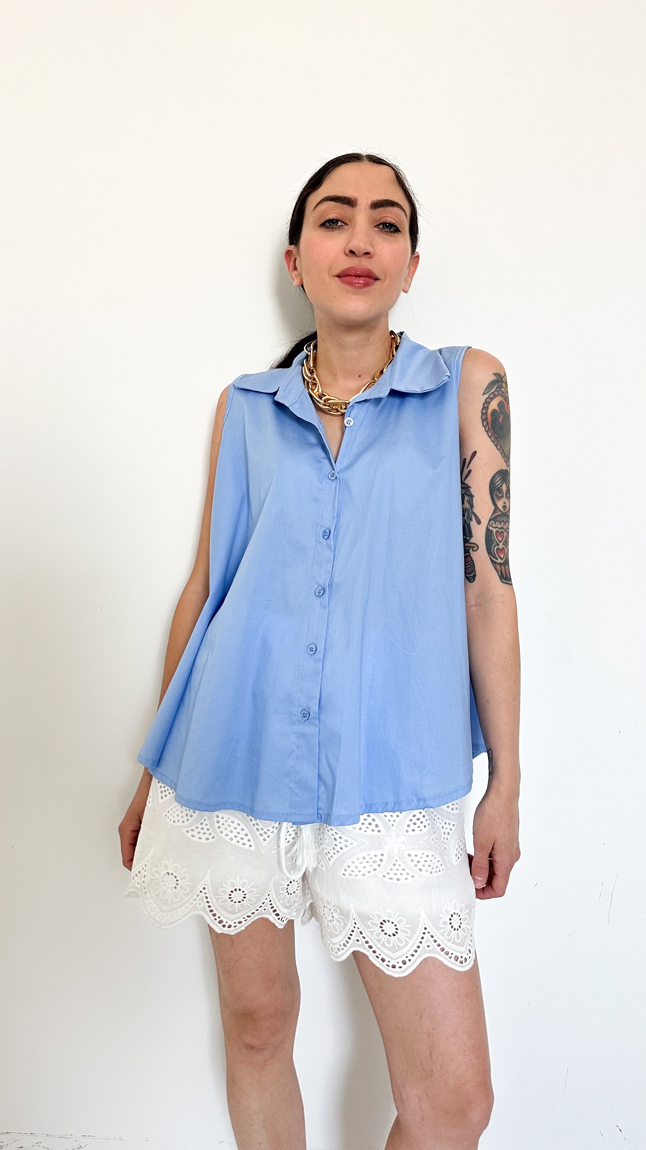 Shorts In Cotone Bianco