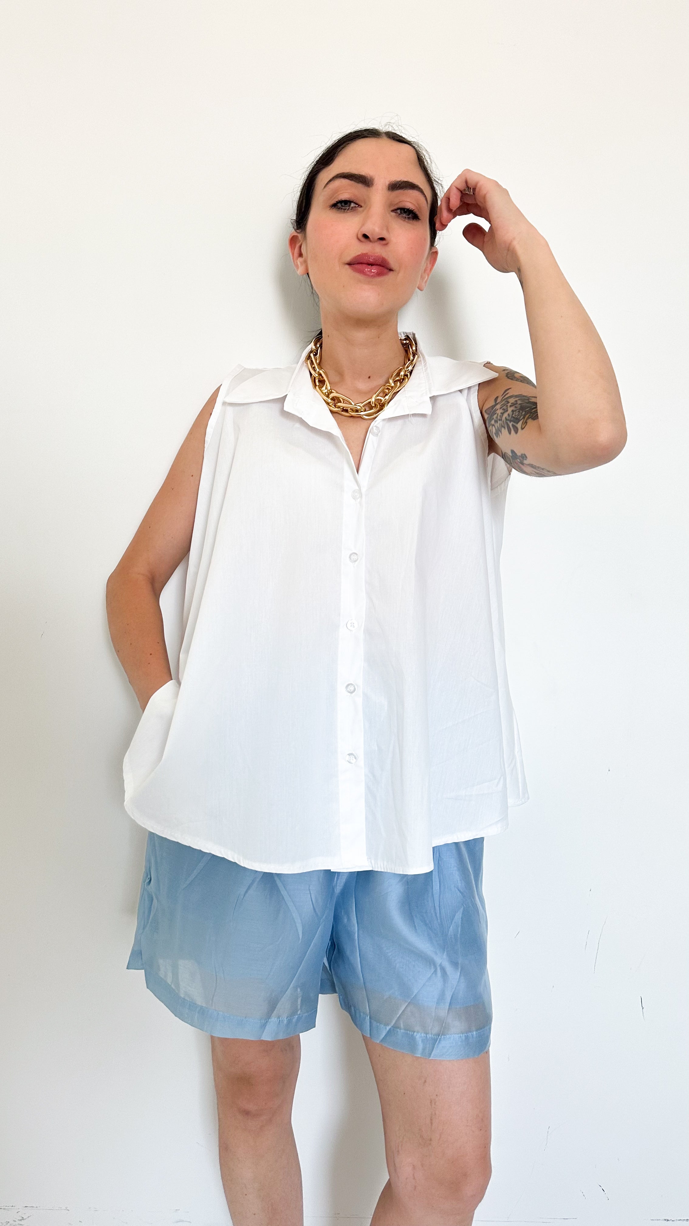 Shorts Velato Celeste