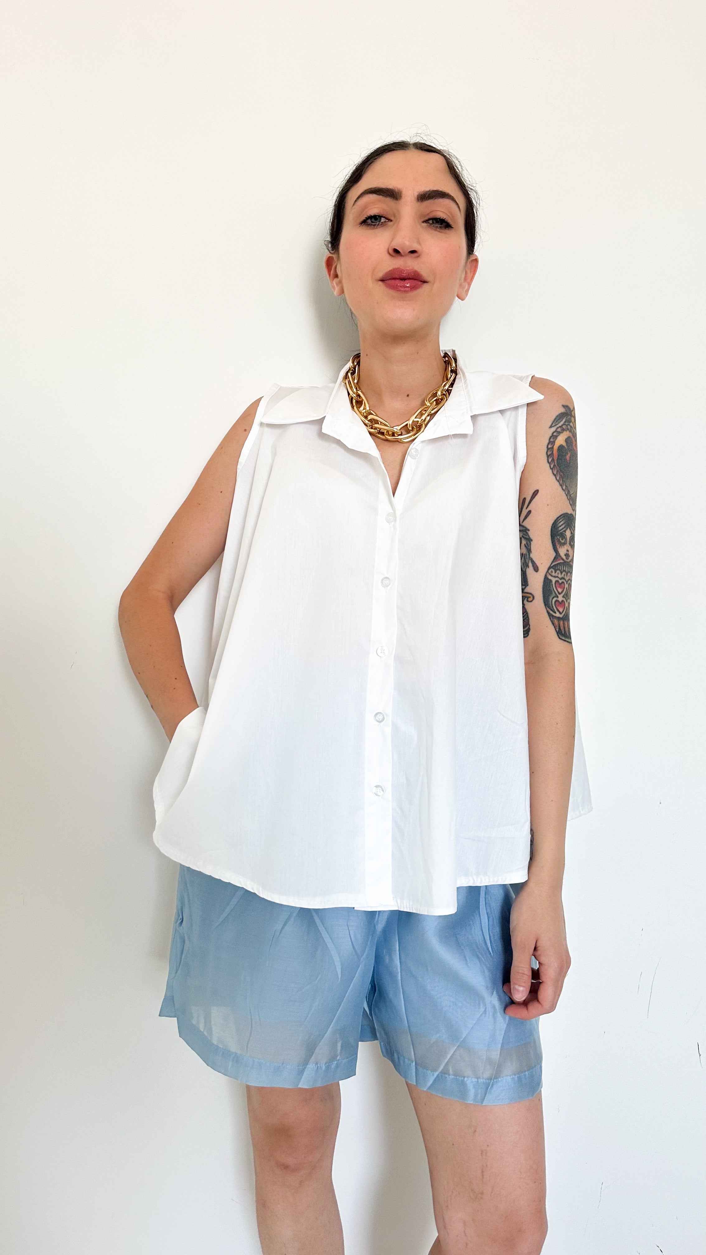 Shorts Velato Celeste