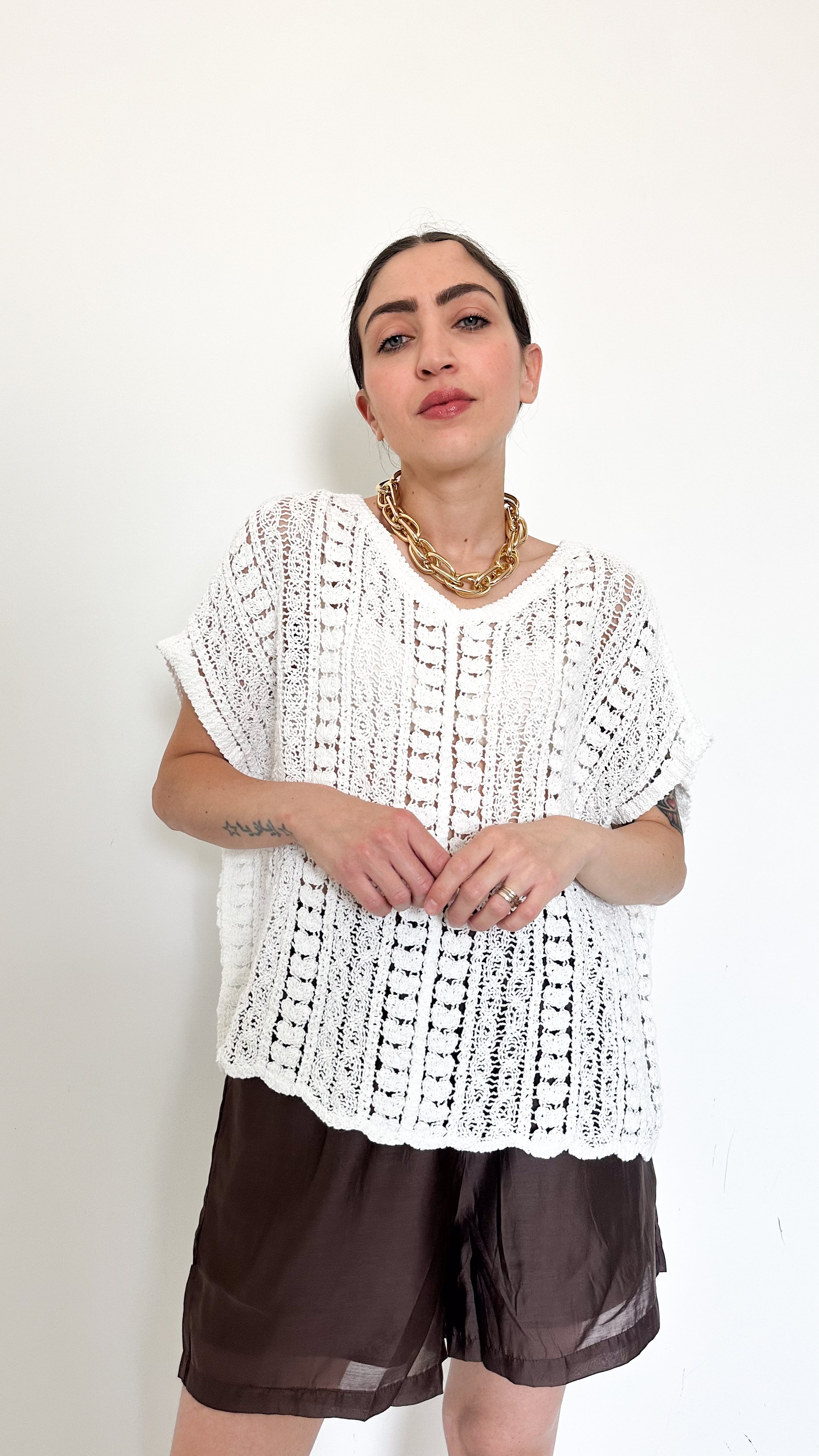 Gilet Con Dettagli Bianco