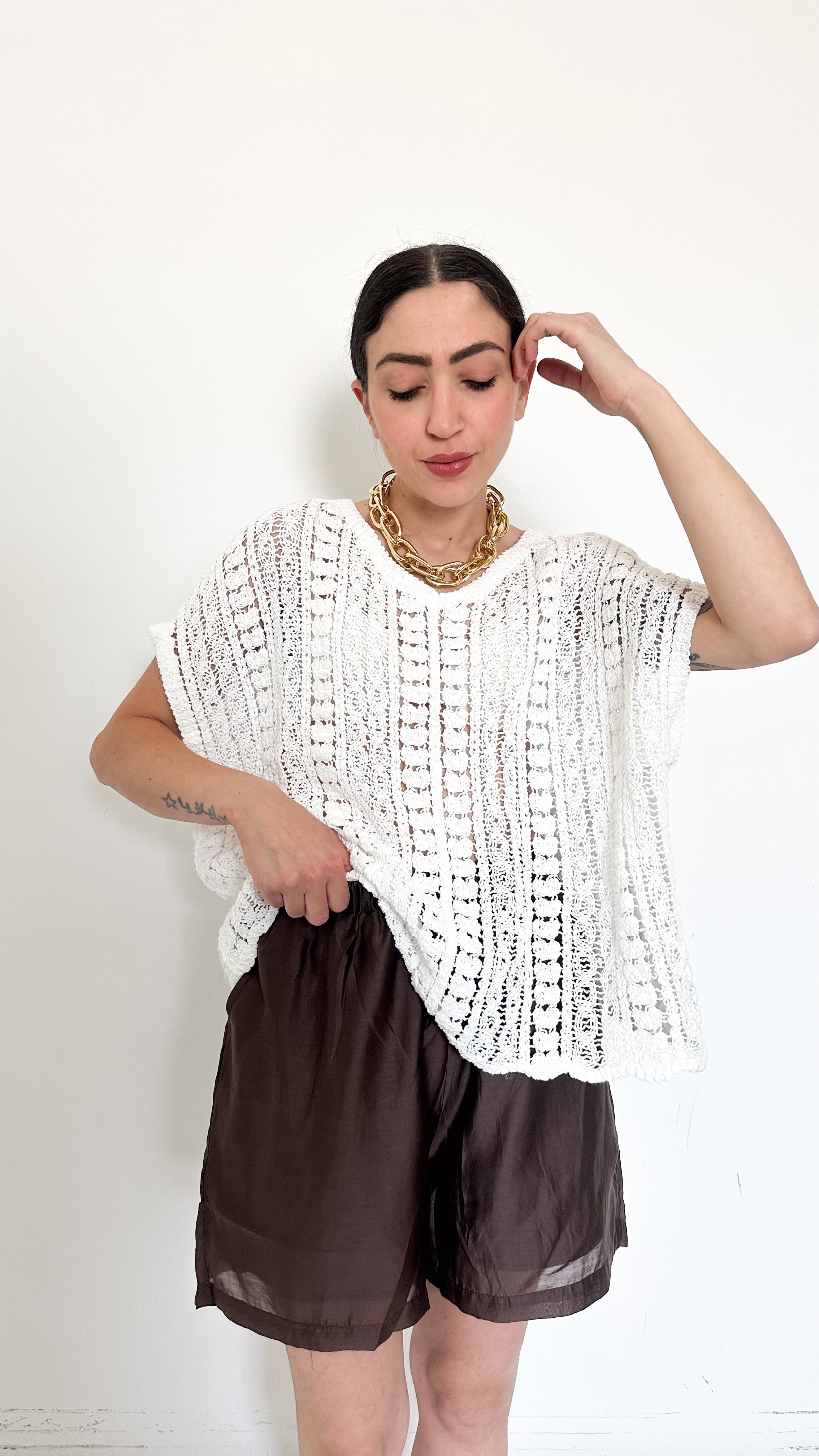 Gilet Con Dettagli Bianco