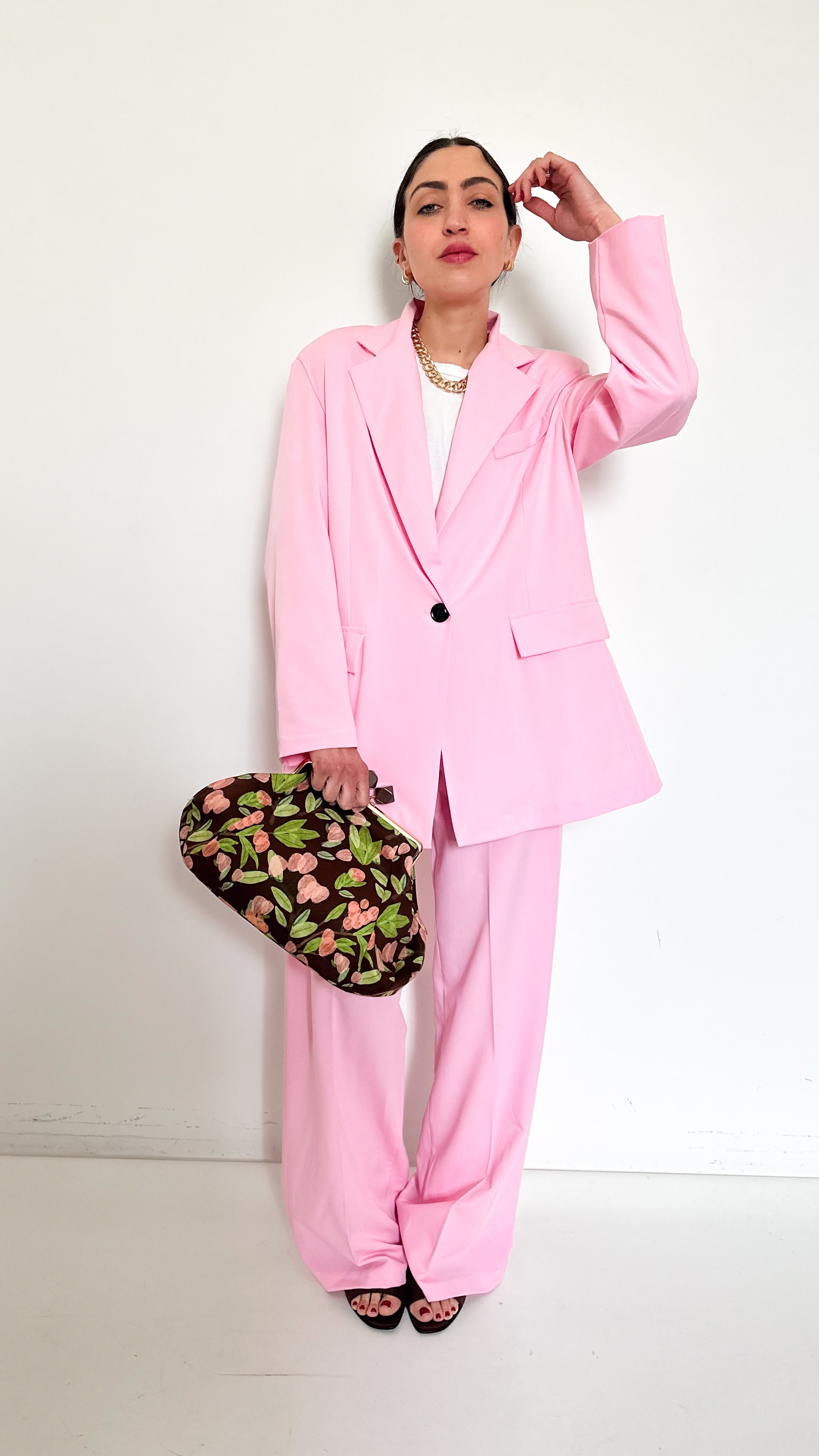 Tailleur Monopetto Over Rosa