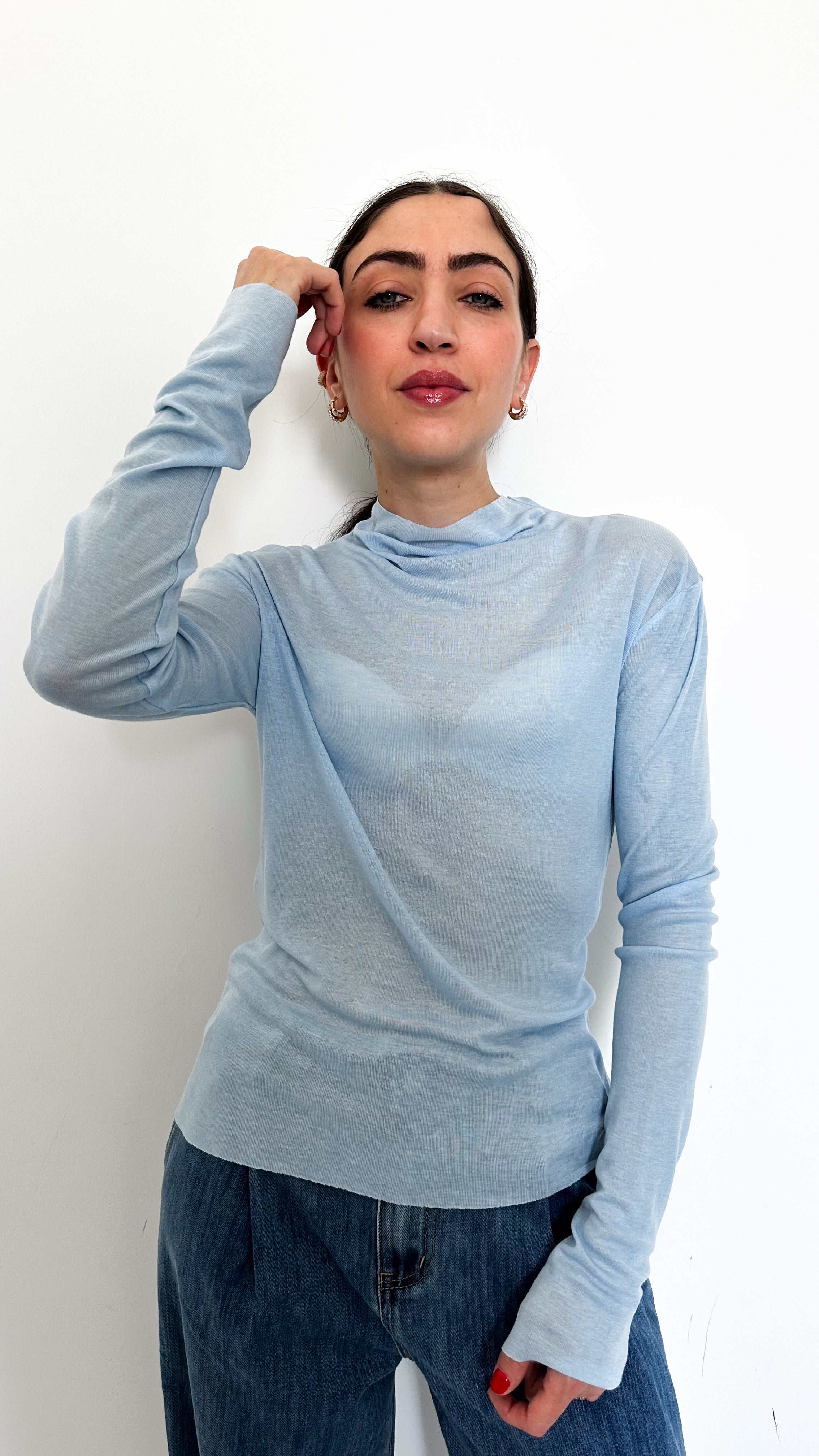 Maglia Velata Celeste