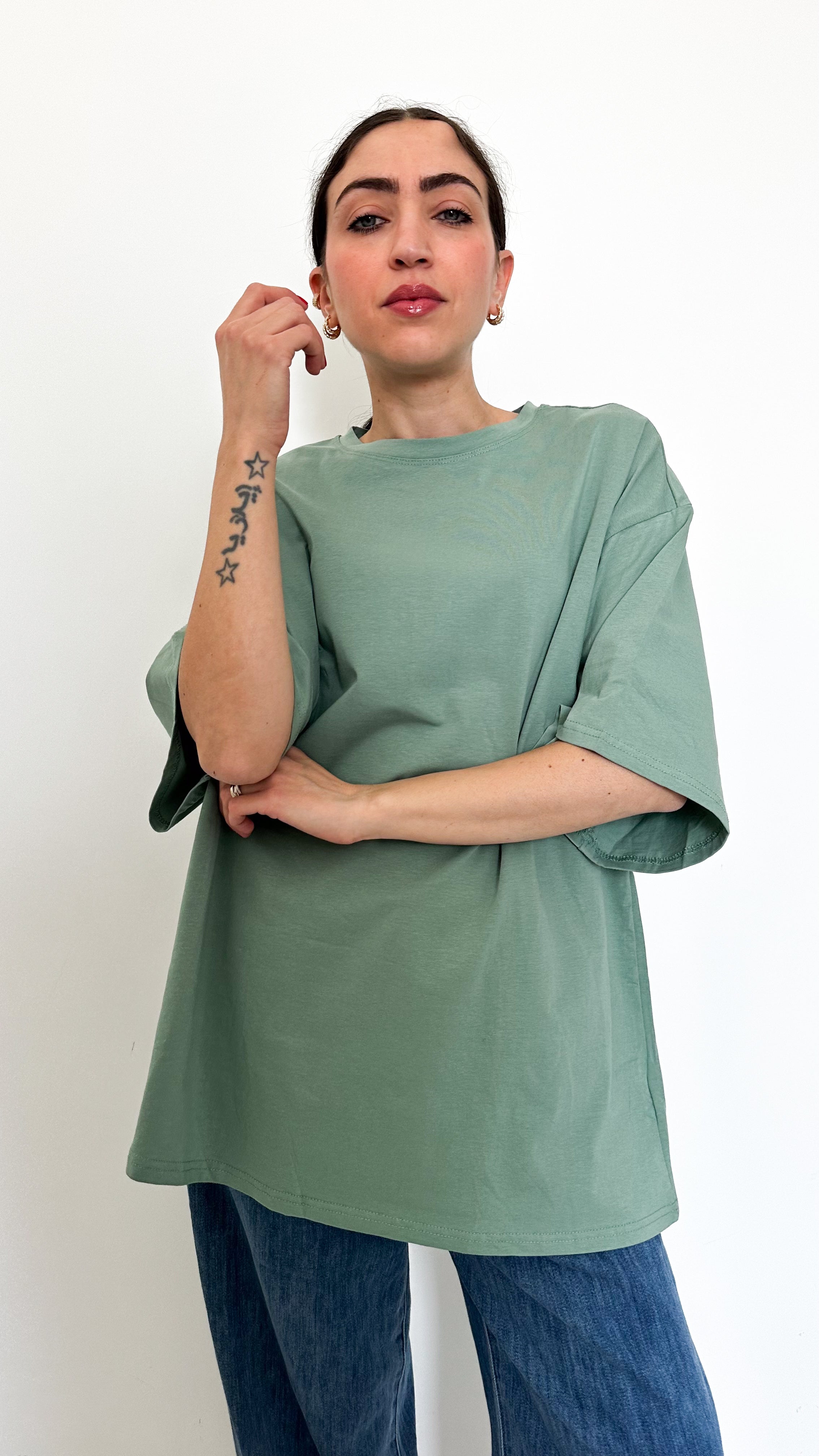 T-Shirt Basic Over Verde