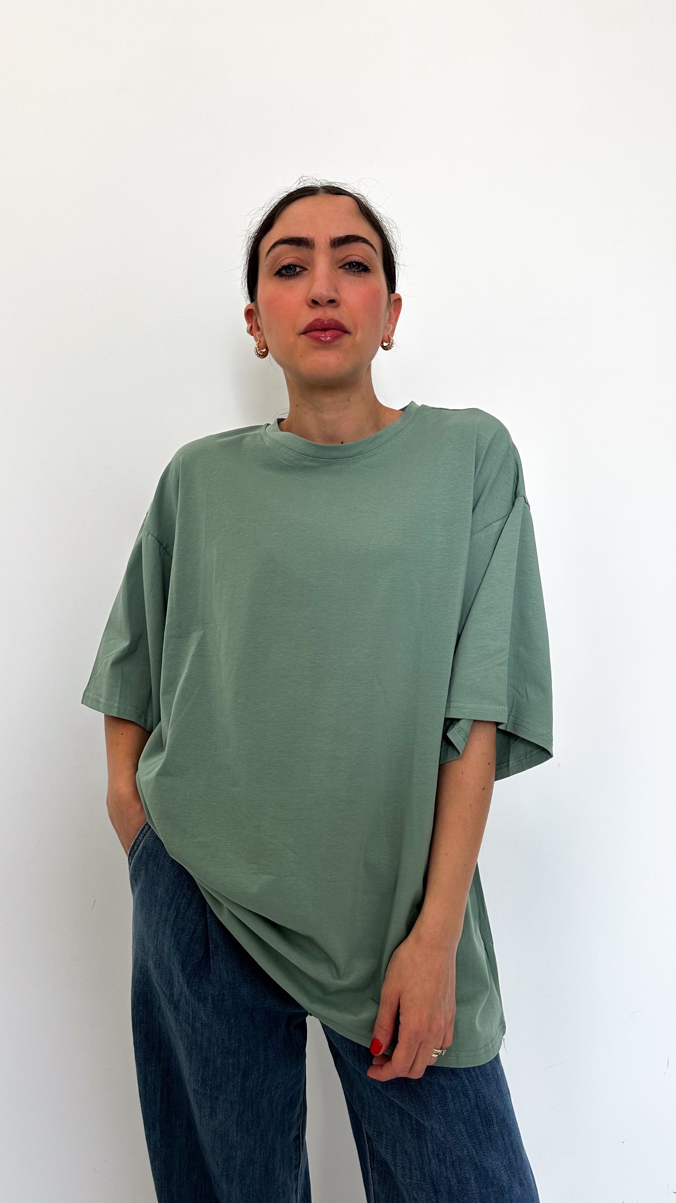 T-Shirt Basic Over Verde